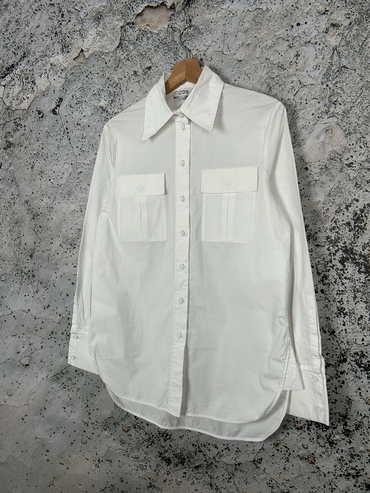 Cos COS Basic White Shirt Classic Designer Avant Garde Size US S / EU 44-46 / 1 - 2 Thumbnail