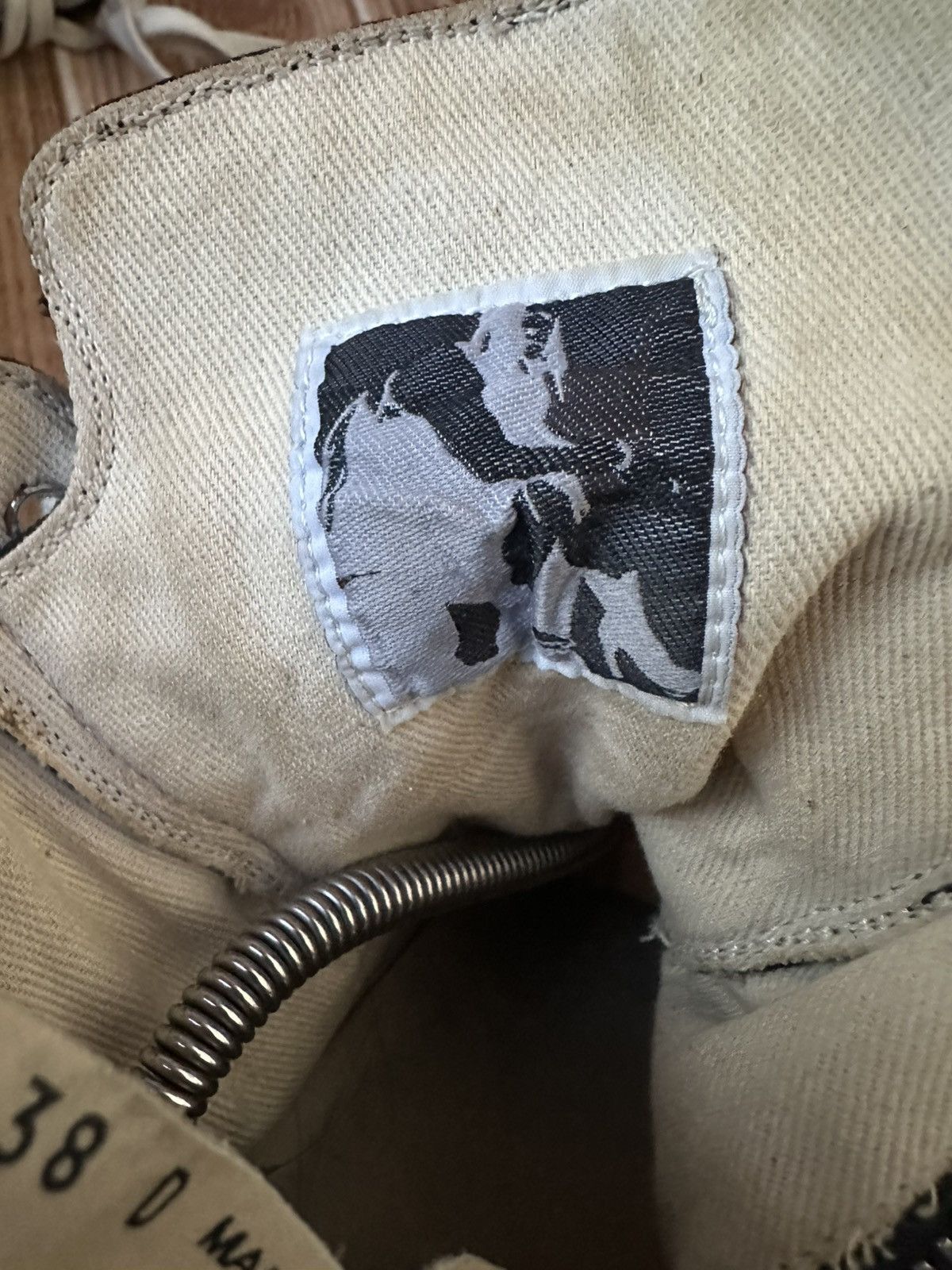 Rick Owens Rick Owens DRKSHDW Canvas Ramones Black Milk Low tops Size US 8.5 / IT 38.5 - 21 Thumbnail