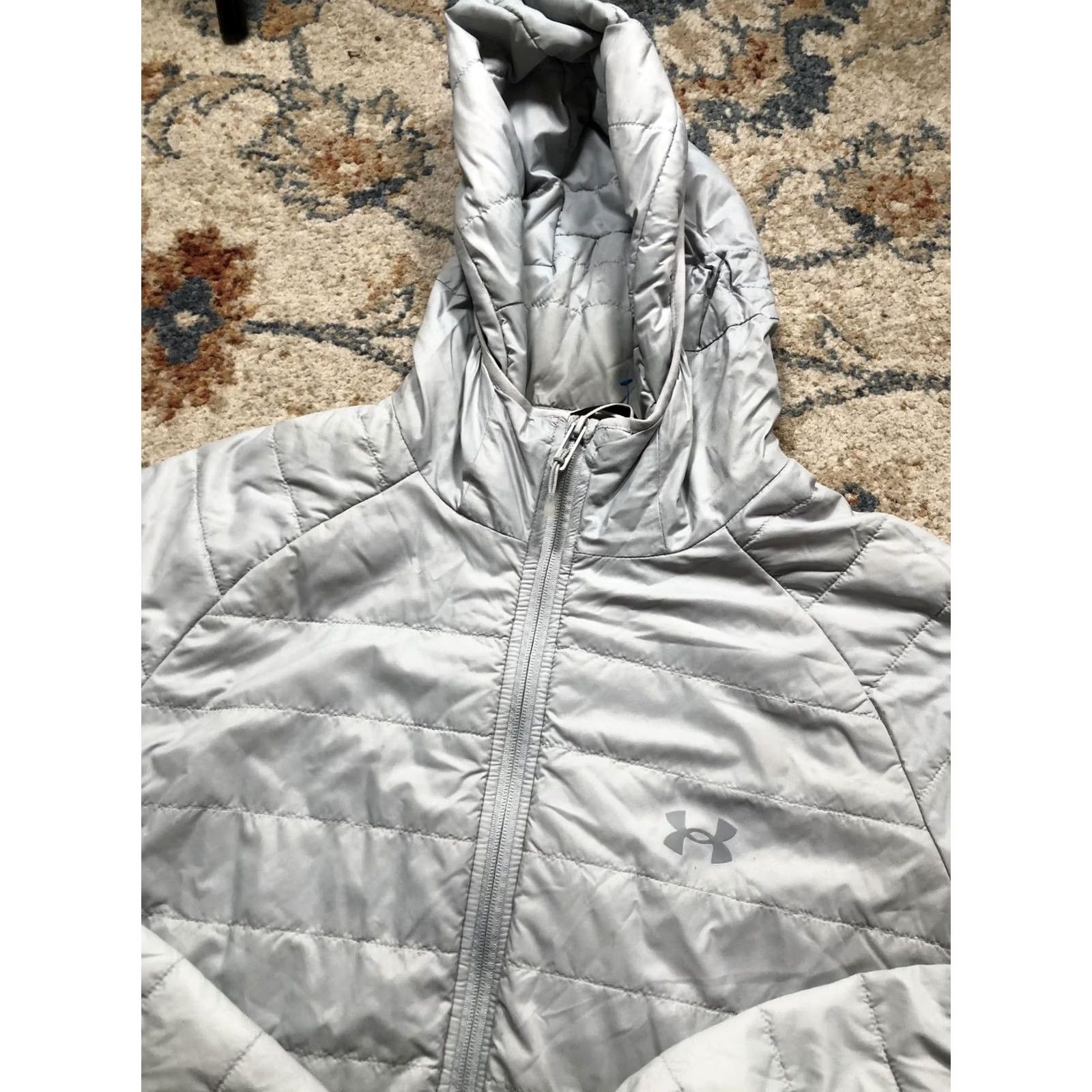 Under Armour Under Armour Jacket Mens Large Gray Hooded Full Zip UA Storm Insulated Golf Size US L / EU 52-54 / 3 - 6 Thumbnail