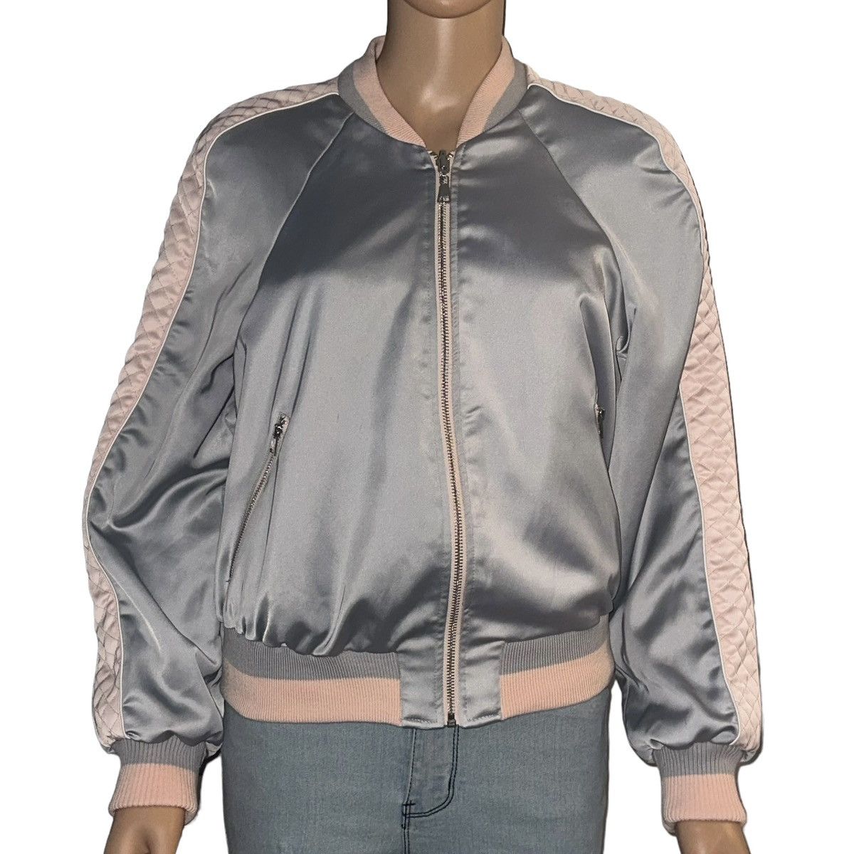 Bebe Vintage Y2K Bebe reversible satin bomber jacket Size M / US 6-8 / IT 42-44 - 2 Thumbnail