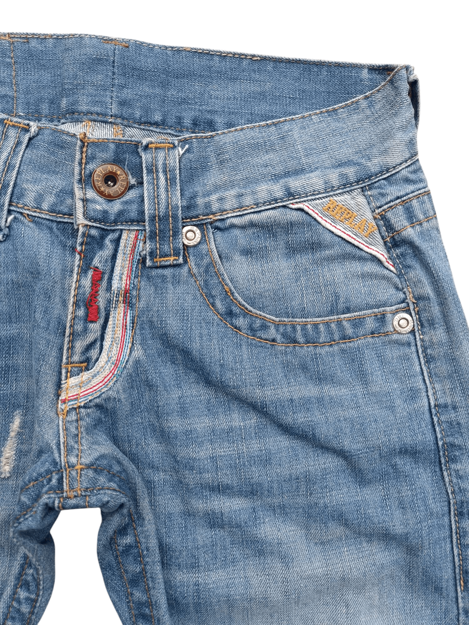 Replay × Vintage vintage replay distressed denim Size US 28 / EU 44 - 4 Thumbnail