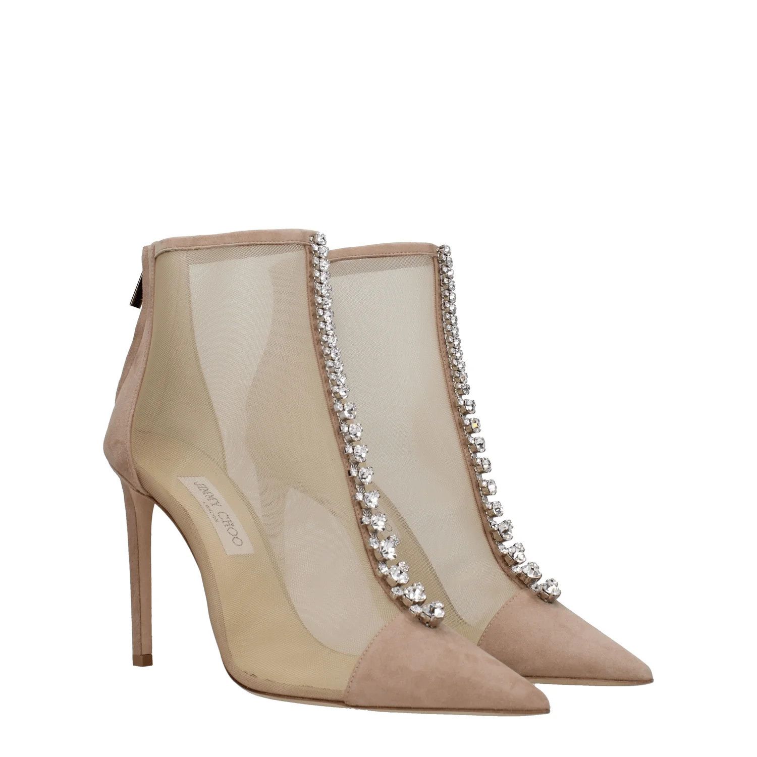 Jimmy Choo ob1o1e1124 Fabric Ankle Boots in Beige Size US 11 / IT 41 - 2 Thumbnail