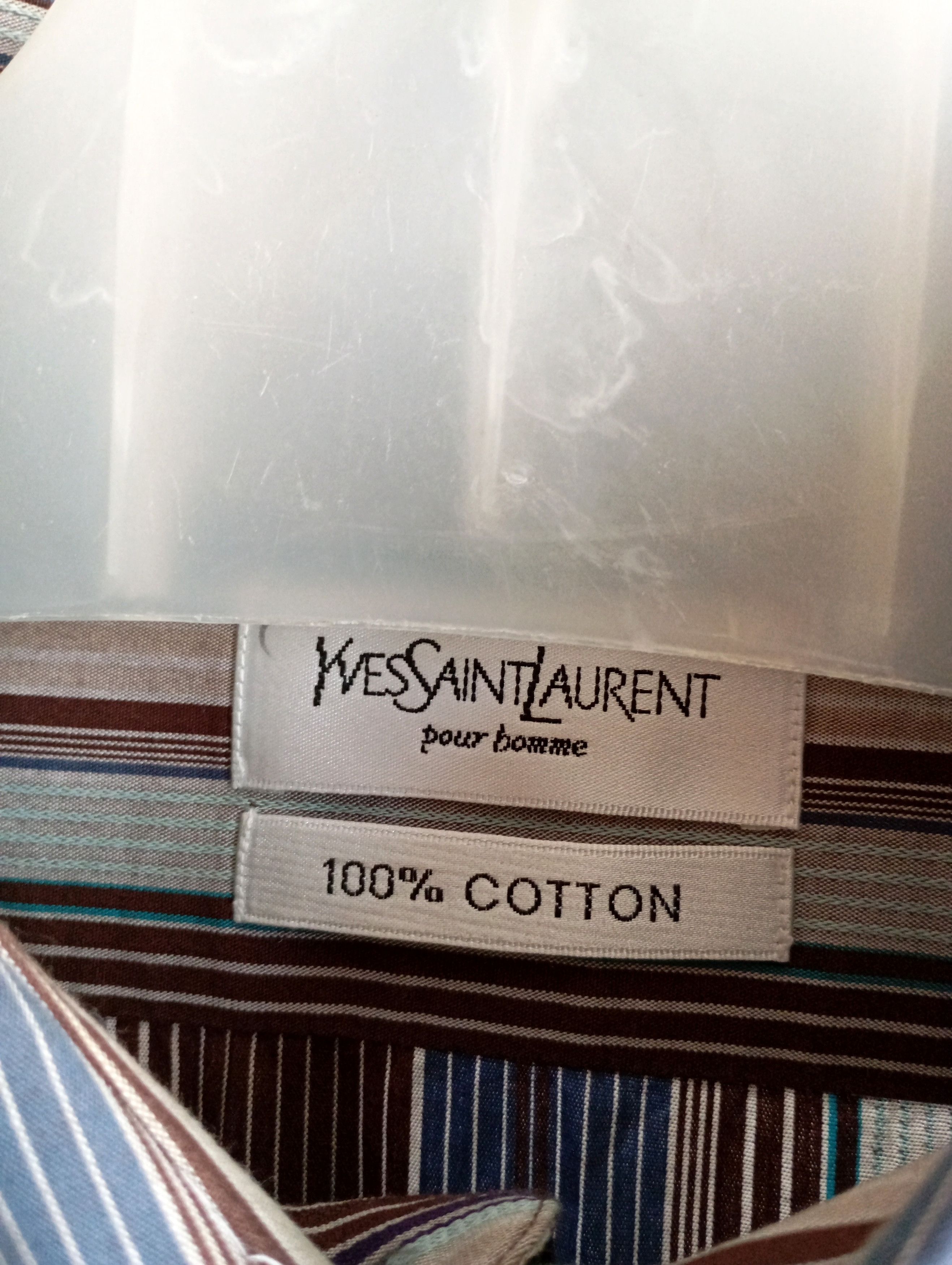 Vintage × Yves Saint Laurent Vintage Yves Saint Laurent Pour Homme Shirt 90s Designer Size US XL / EU 56 / 4 - 5 Thumbnail