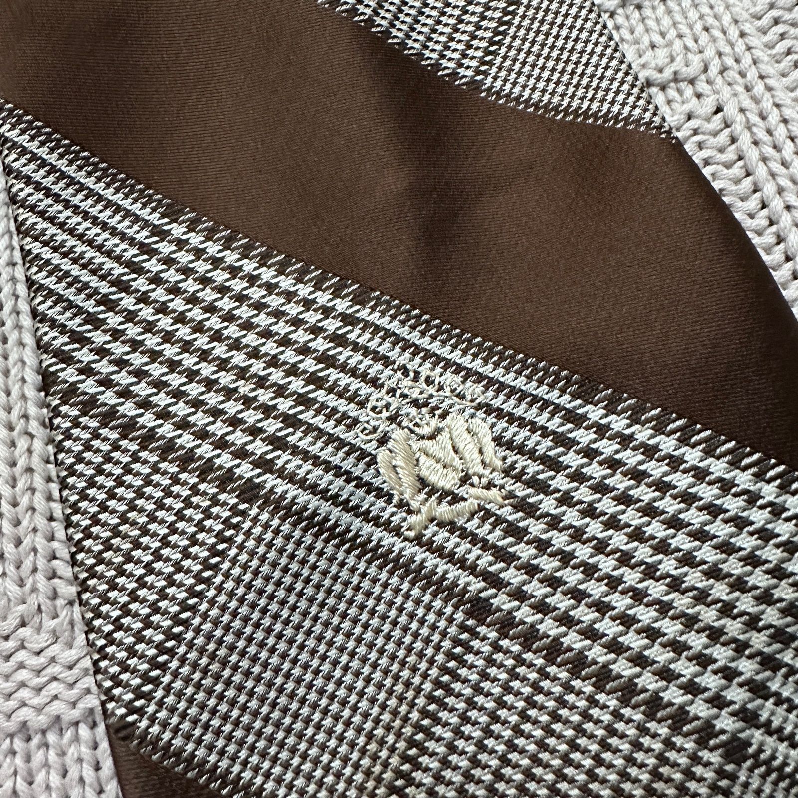 Oleg Cassini Vintage Oleg Cassini brown houndstooth striped men's tie Size ONE SIZE - 2 Thumbnail
