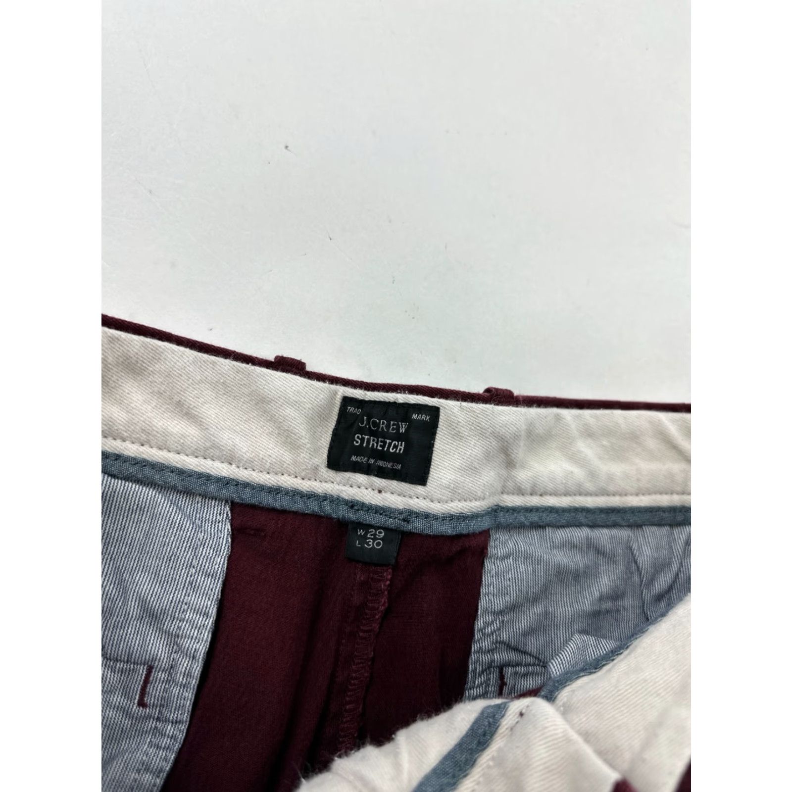 J.Crew J.Crew Pants Mens 29x30 Red Flat Front Stretch Chino Straight Leg Mid Rise Casual Men Size US 29 - 3 Thumbnail