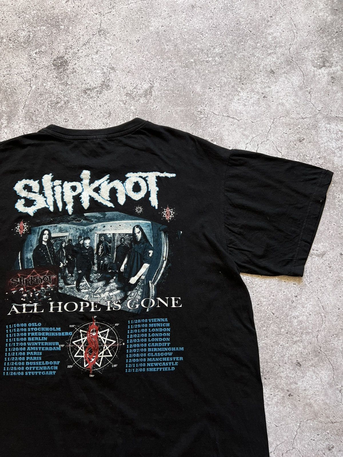 Band Tees × Slipknot × Vintage Vintage 2008 Slipknot All Hope Is Gone Tour Metal T-shirt Size US L / EU 52-54 / 3 - 10 Thumbnail