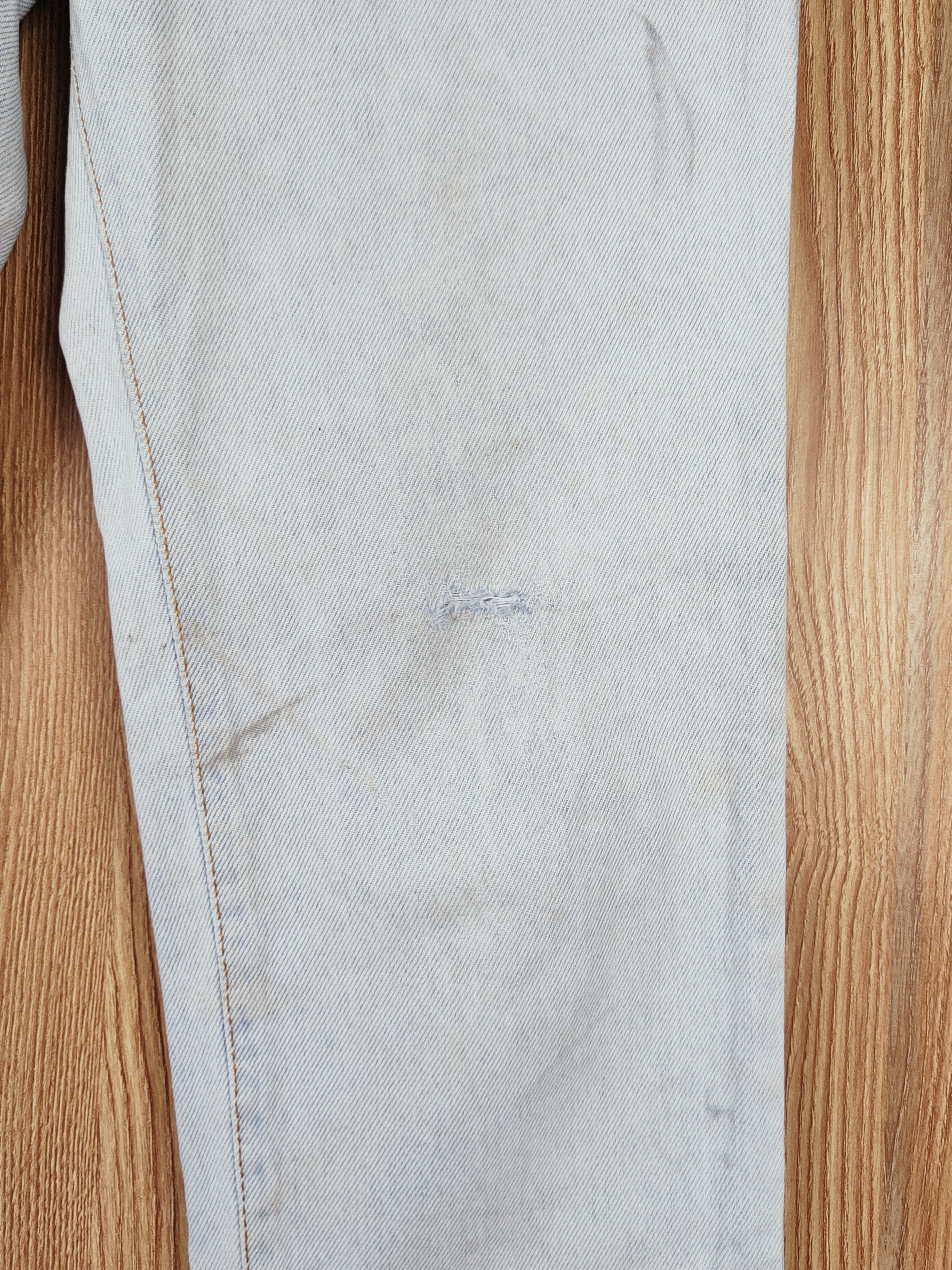 Edwin × Vintage Vintage 💥 Edwin Light Blue Distressed Ripped Jeans Size 28" / US 6 / IT 42 - 7 Thumbnail
