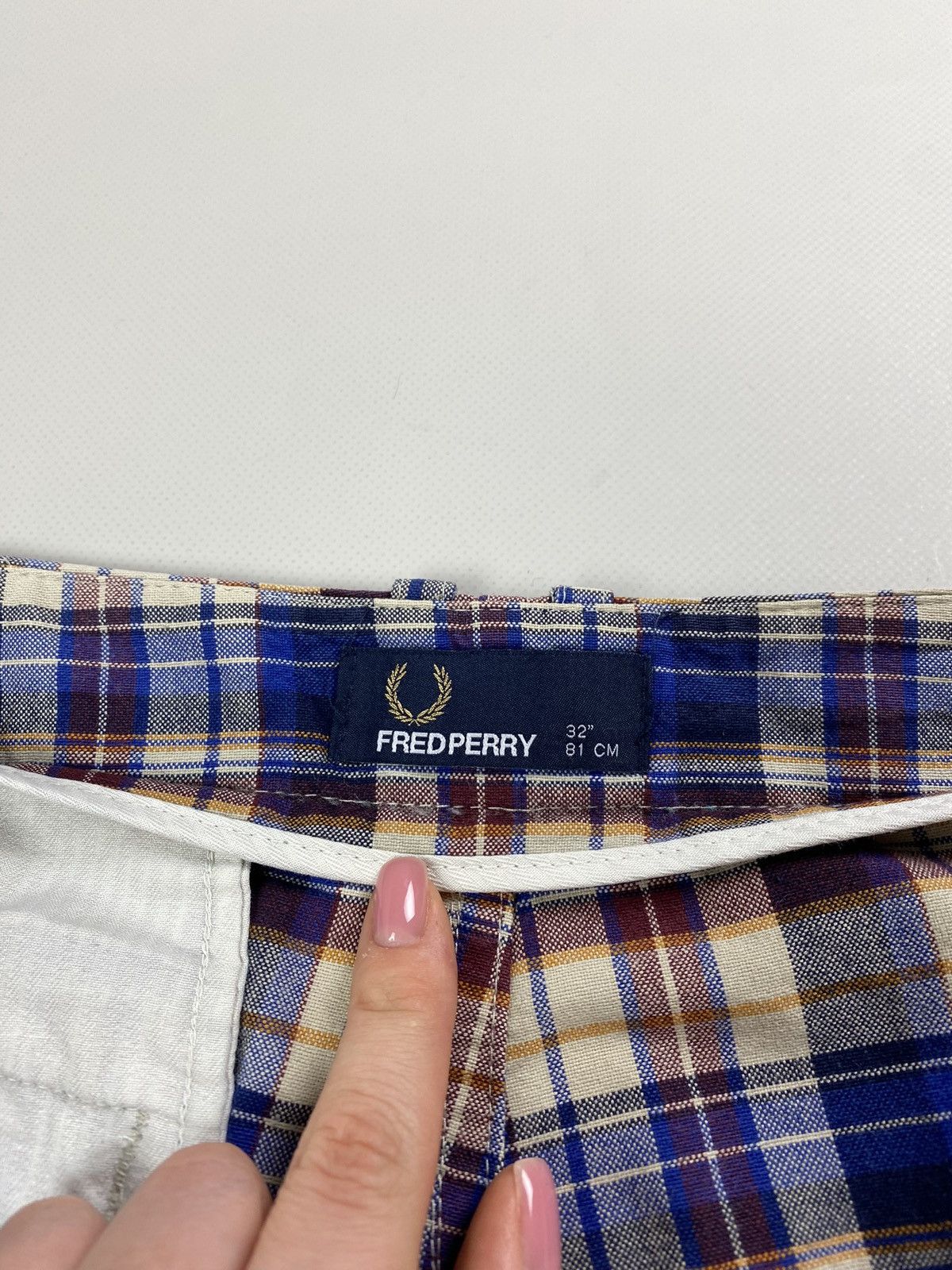 Fred Perry Fred Perry men’s checked chino shorts size 32" Size US 32 / EU 48 - 13 Thumbnail