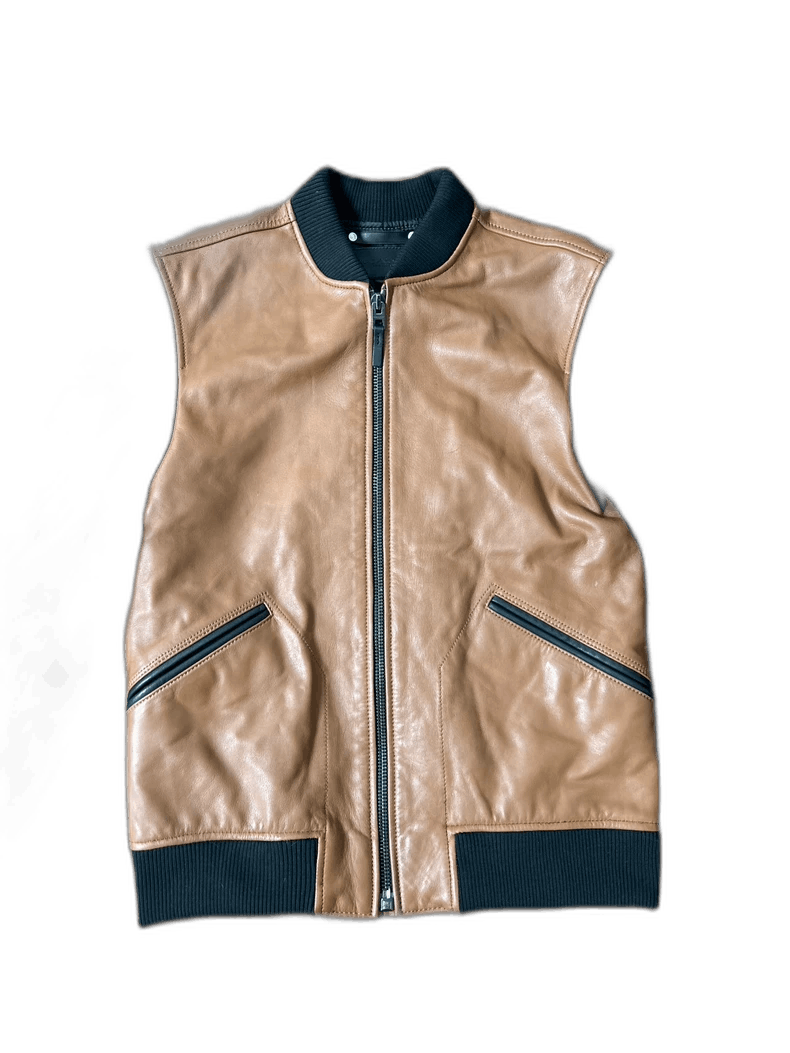 Schott Coach Leather Vest for Men and Women Size US M / EU 48-50 / 2 - 1 Thumbnail