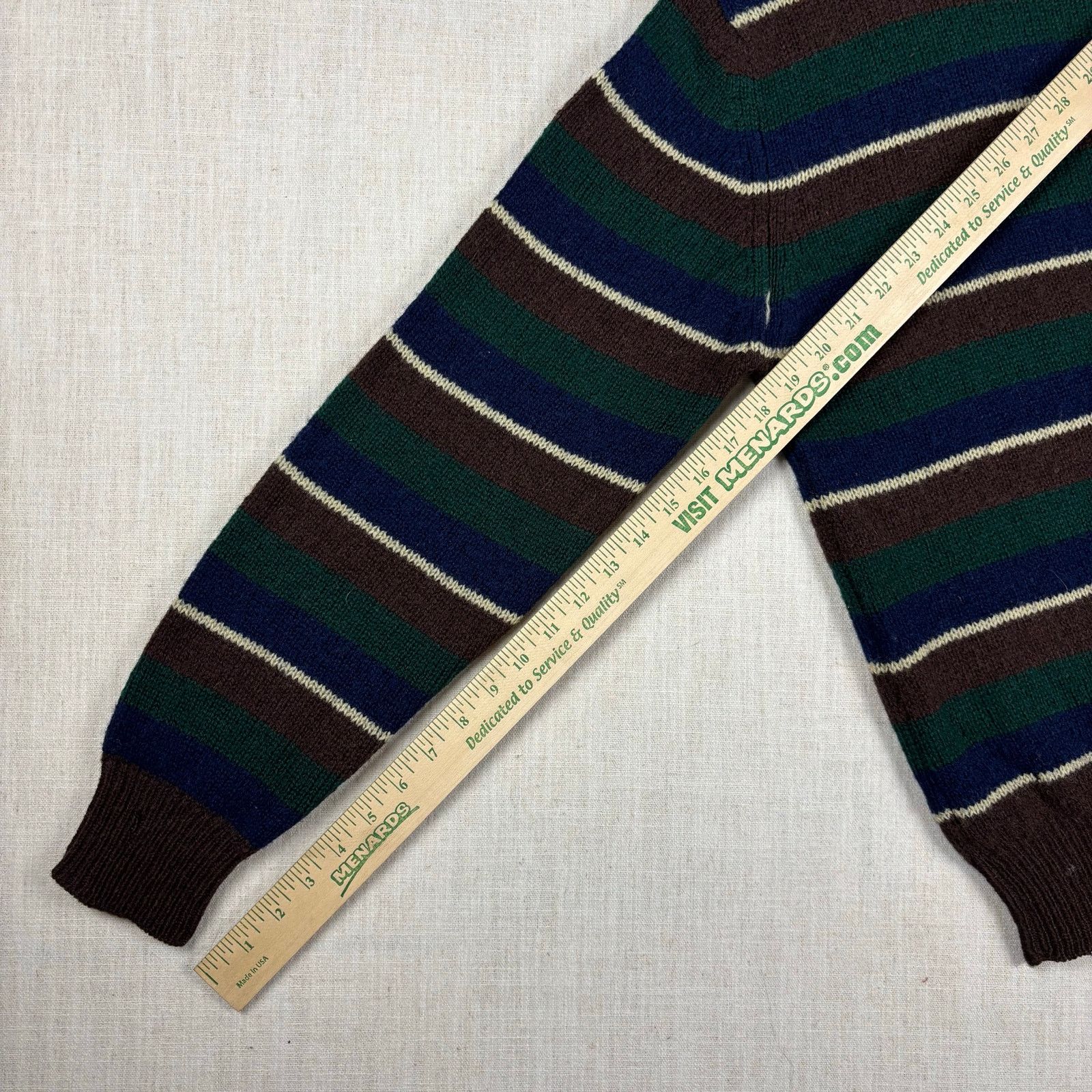 Other Vintage Lord Jeff Shetland Wool Striped Knit Medium Sweater Size US M / EU 48-50 / 2 - 11 Thumbnail