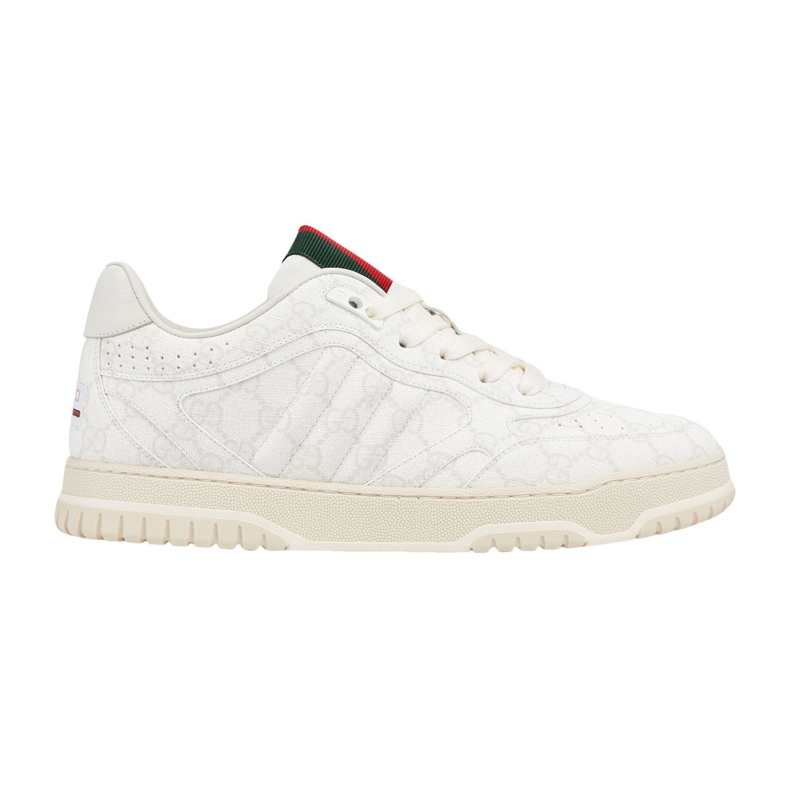 GUCCI Re-Web $1150 Men\'s Beige And White GG Canvas Sneakers