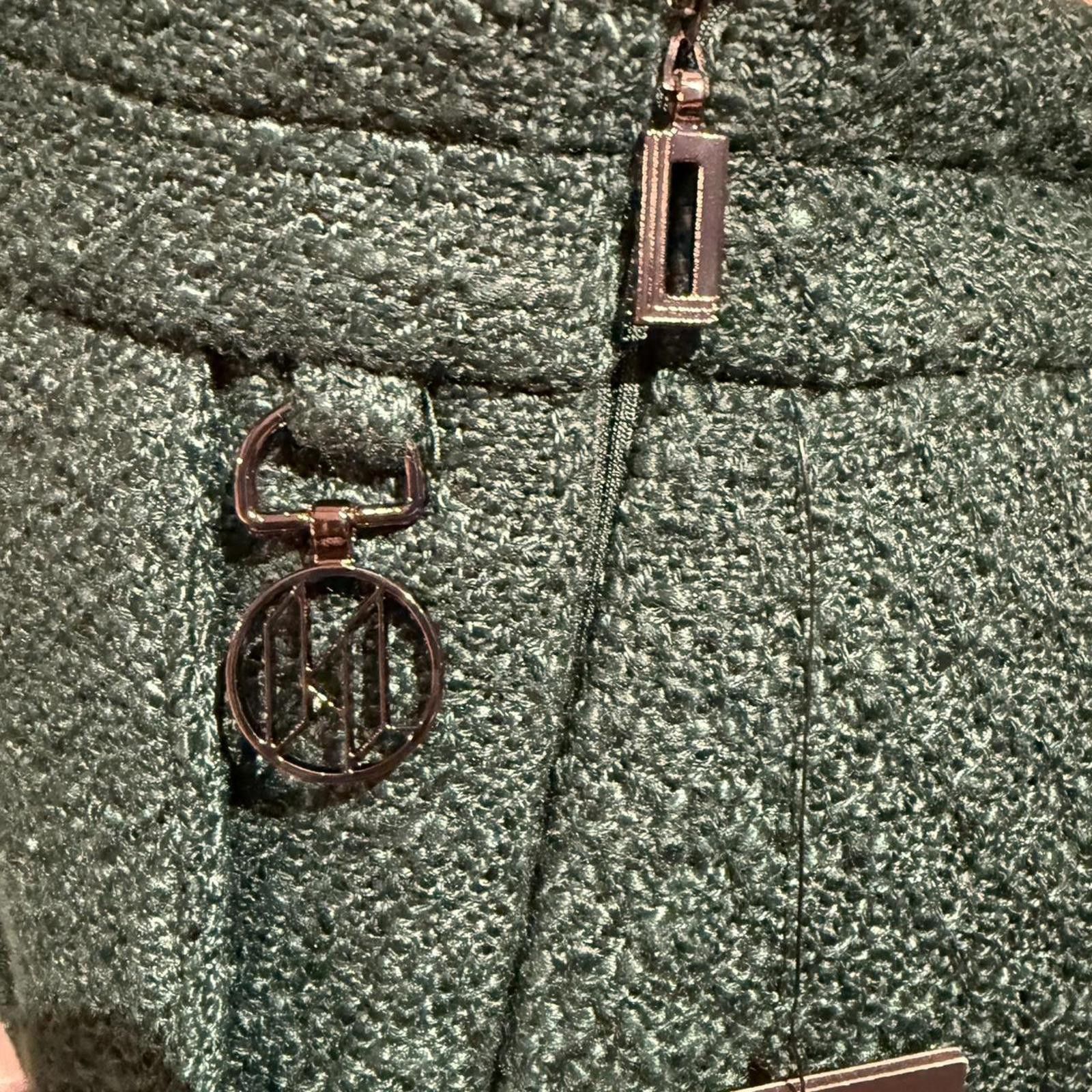 Karl Lagerfeld Karl Lagerfeld Women's Green Tweed Wool Skirt Size 10 Size 32" / US 10 / IT 46 - 4 Thumbnail