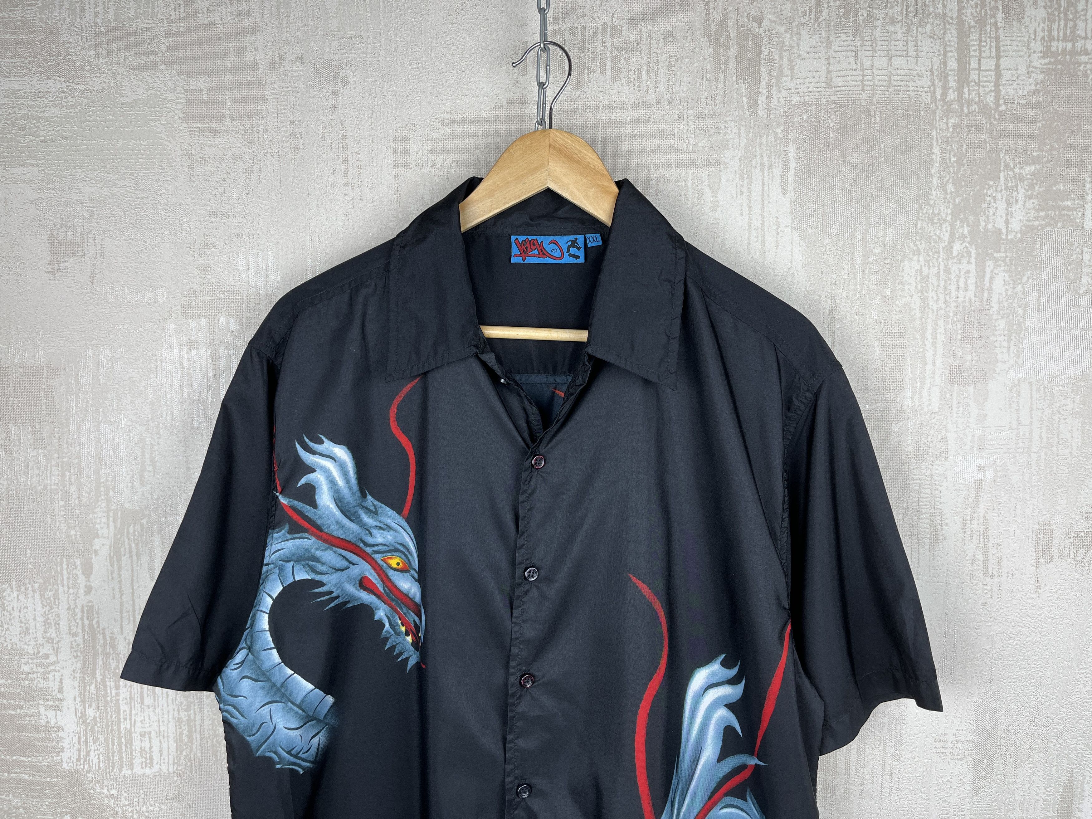 Vintage Vintage Kick Dragon Short Sleeve Shirt Aloha Hawaiian Skate Size US XXL / EU 58 / 5 - 3 Thumbnail
