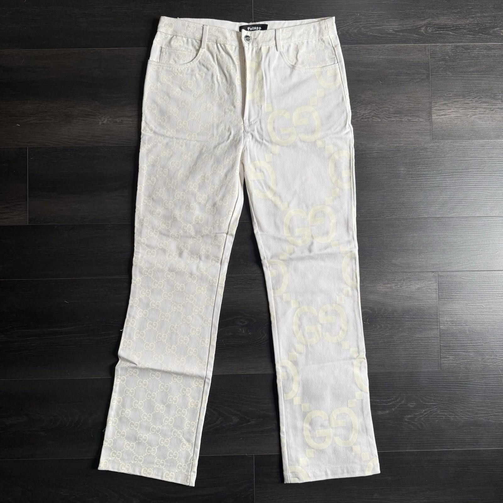 Imran Potato Imran Potato White Designer Pants Baggy 33x32 Size US 32 / EU 48 - 1 Thumbnail
