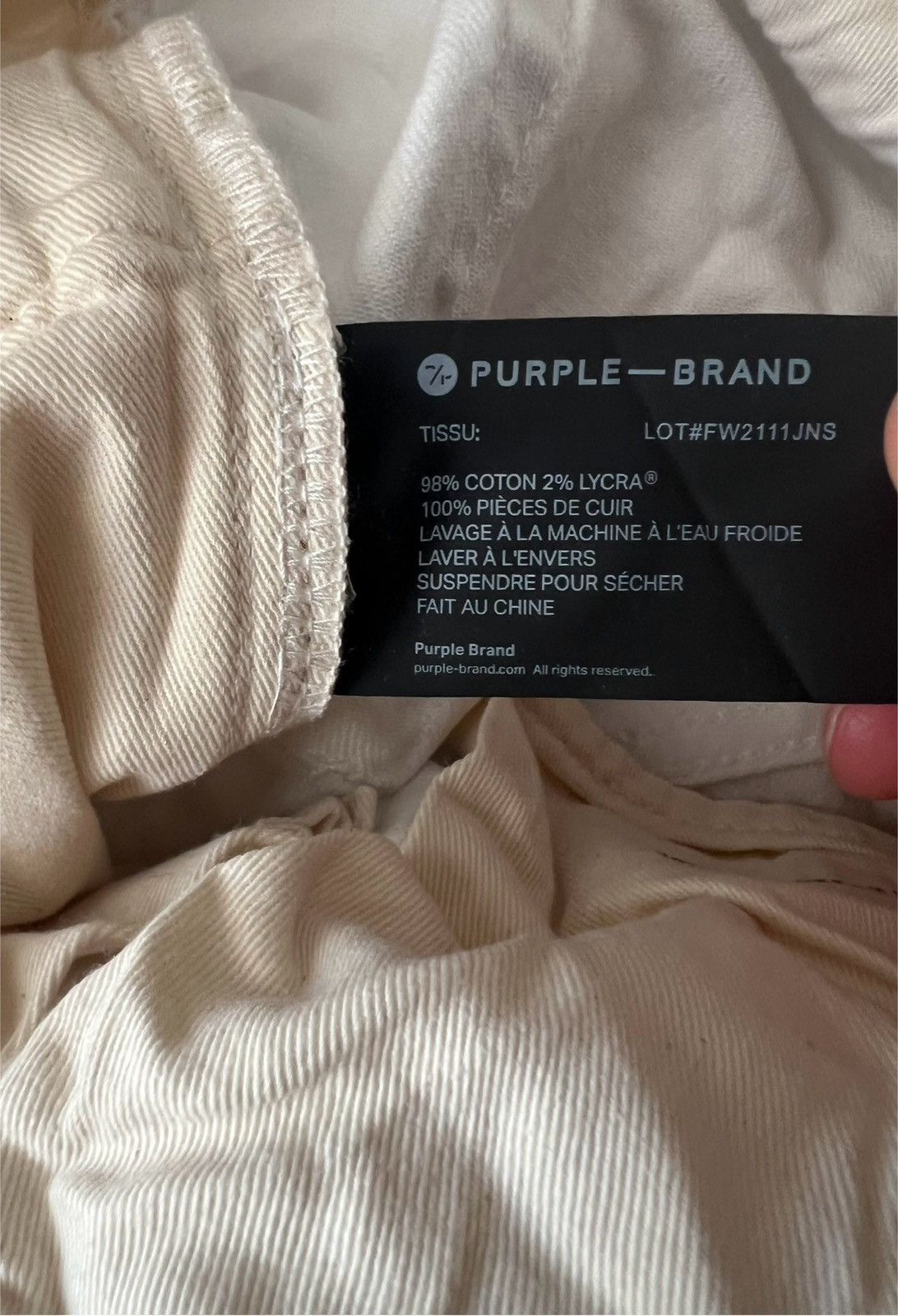 Purple Brand Purple Brand Jeans Mens Slim Fit White P001 Size 38/34 Size US 38 / EU 54 - 8 Thumbnail