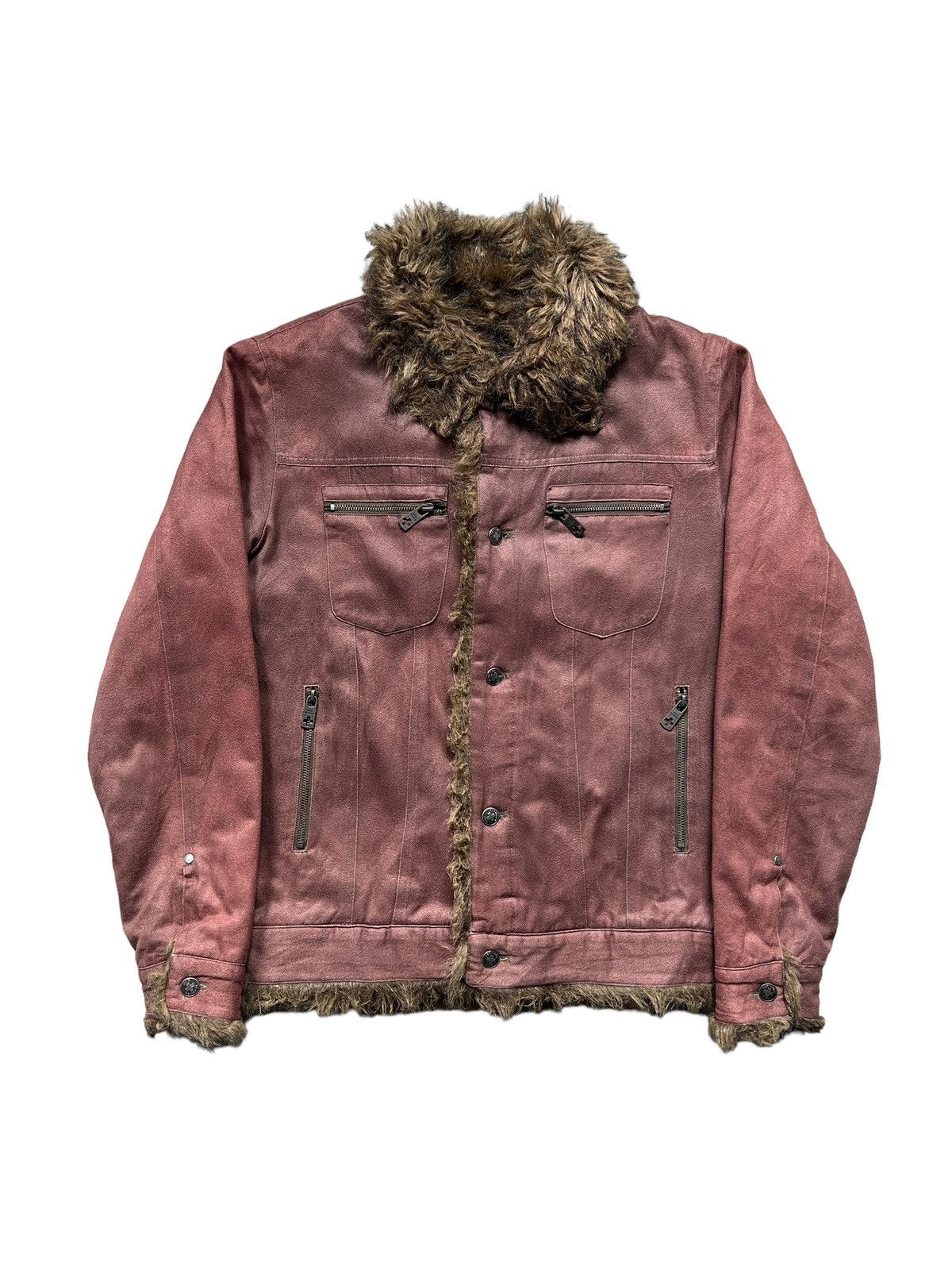 BERNINGS SHO Bernings Sho Faux Fur Mole Skin Trucker Jacket Size US L / EU 52-54 / 3 - 6 Thumbnail