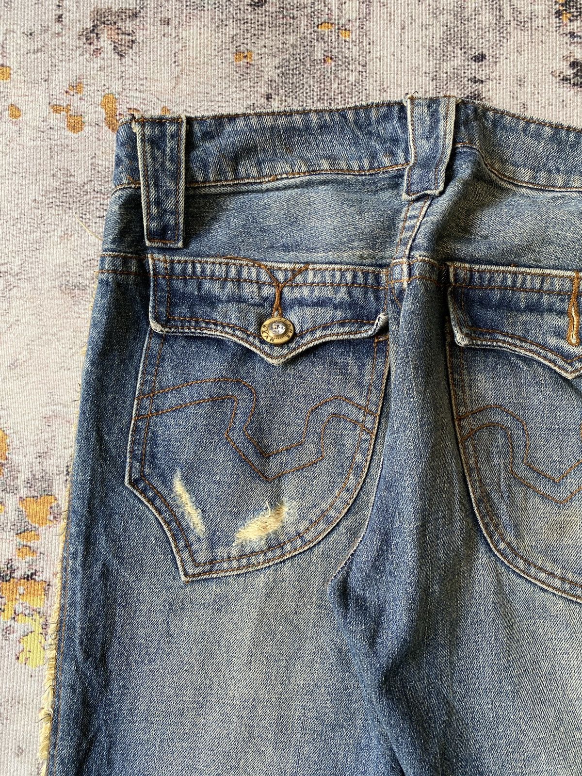 Japanese Brand Philodox Distressed Flare Denim Size US 31 - 15 Thumbnail