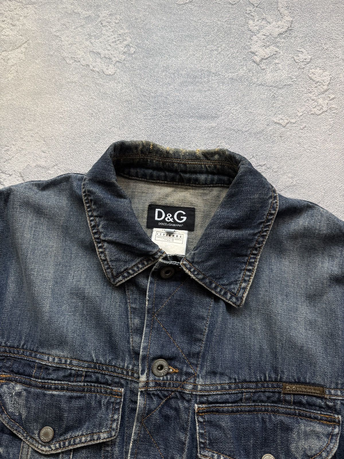 Dolce & Gabbana Vintage Dolce Gabbana Denim Jacket Destrised 90s Y2K Size US L / EU 52-54 / 3 - 2 Thumbnail