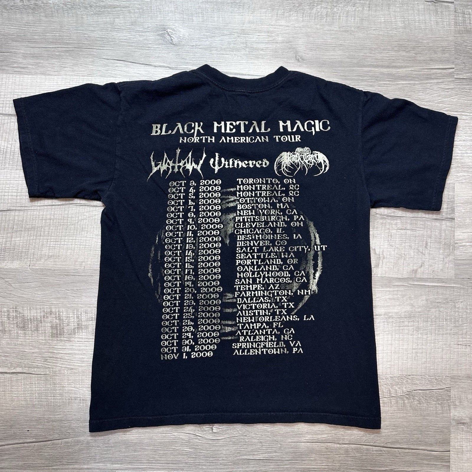 Anvil Withered Black Metal Magic North American Tour 2008 Band Tee Size US M / EU 48-50 / 2 - 9 Thumbnail