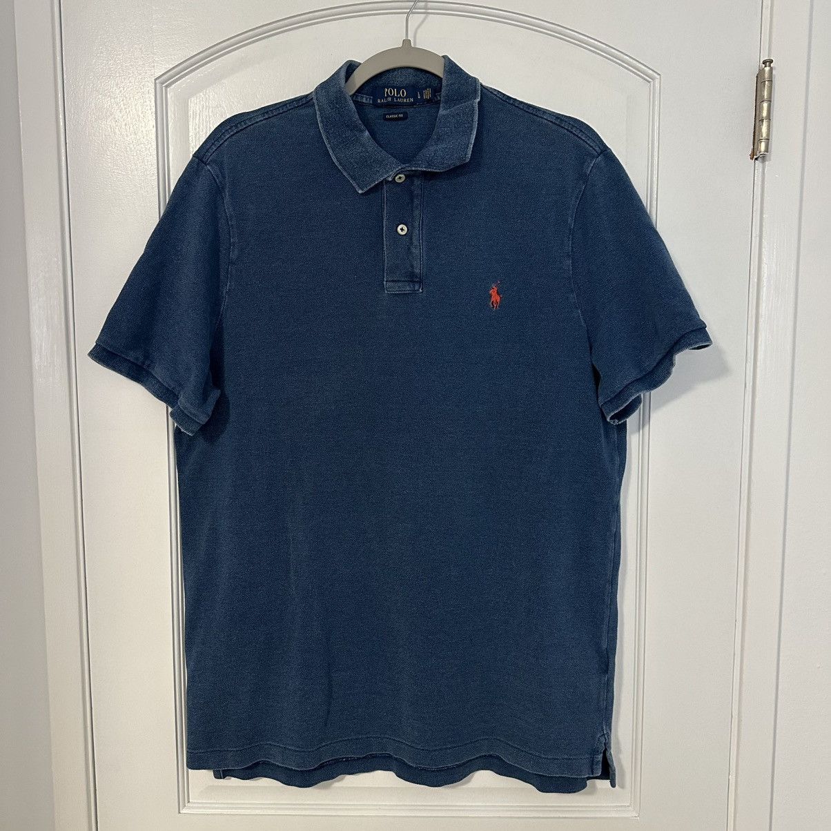 Polo Ralph Lauren Ralph Lauren Polo Shirt Medium Washed Indigo Dyed Size US L / EU 52-54 / 3 - 1 Thumbnail
