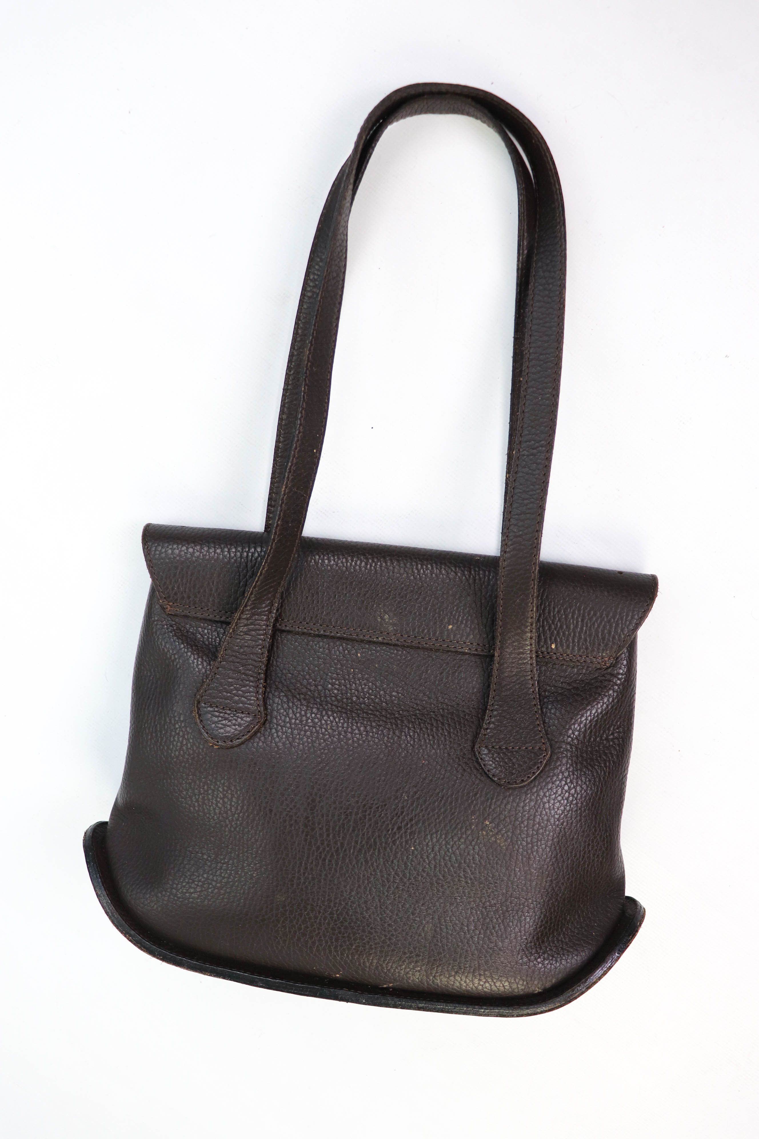Delvaux Delvaux Brown Grained Leather Handmade Artisan Shoulder Bag Size ONE SIZE - 2 Thumbnail
