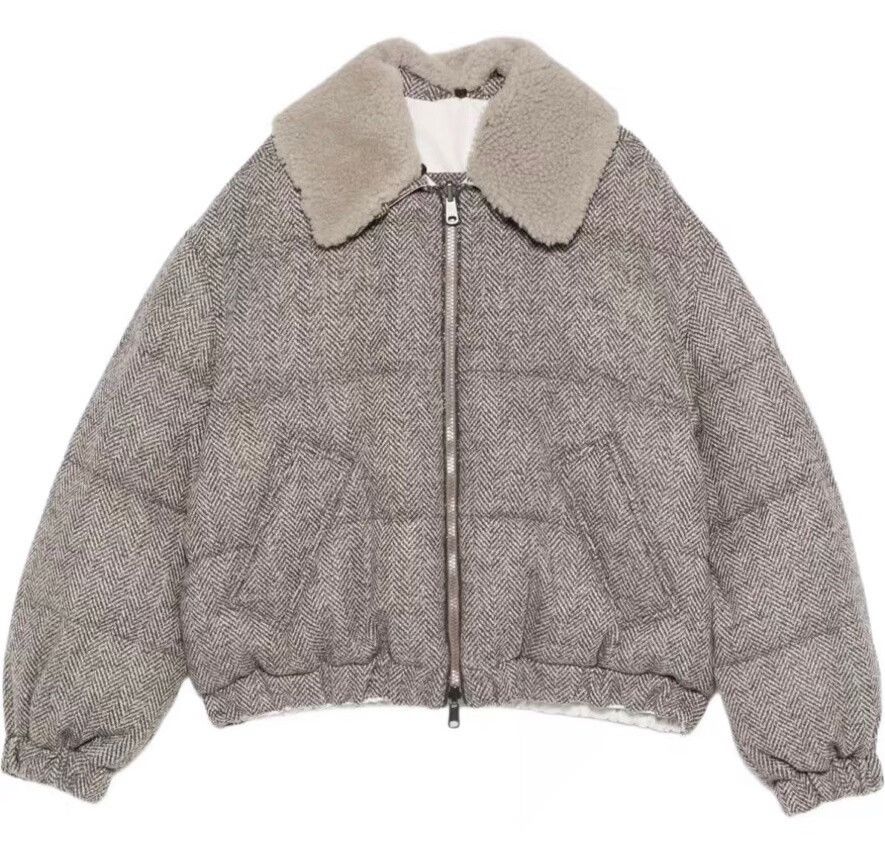 Brunello Cucinelli Brunello Cucinelli Houndstooth Cotton Coat Size S / US 4 / IT 40 - 1 Thumbnail