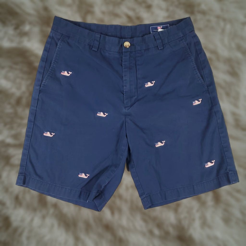 Vineyard Vines VINTAGE Vineyard Vines Shorts Mens Size 32 Blue Cotton Casual Flat Front Chino Preppy Size US 32 / EU 48 - 1 Thumbnail