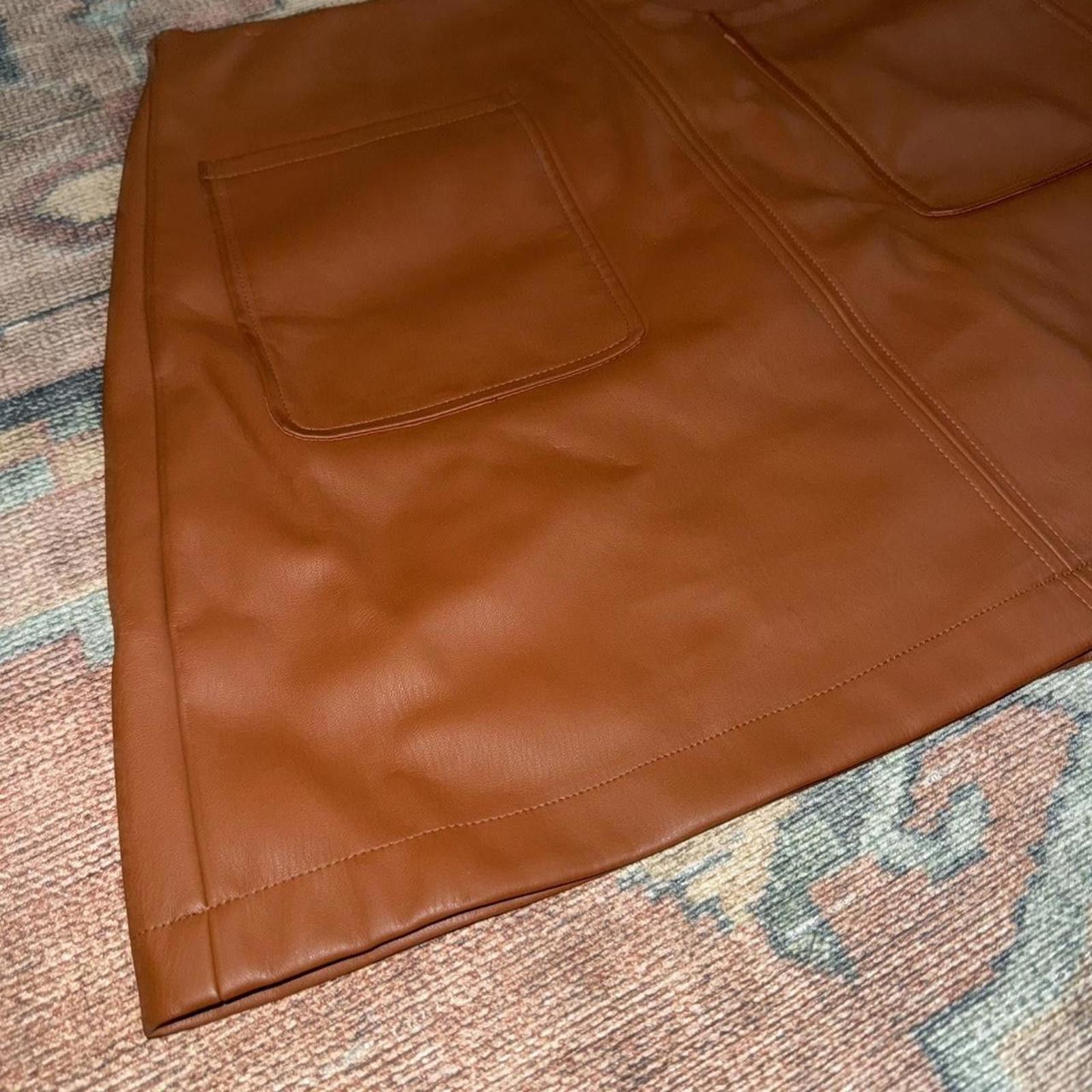 Marvel Comics Maeve Vegan Leather A-Line Mini Skirt Size 32" / US 10 / IT 46 - 3 Thumbnail
