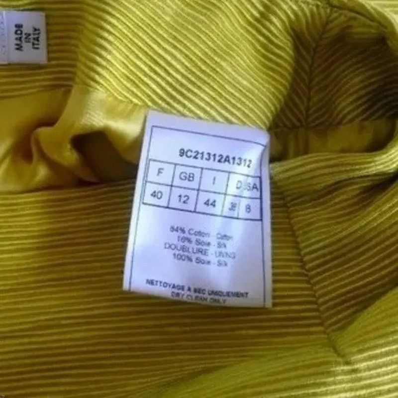 Dior CHRISTIAN DIOR Yellow Green Knee-Length Skirt, M/US8/FR40 Size 26" / US 2 / IT 38 - 6 Thumbnail