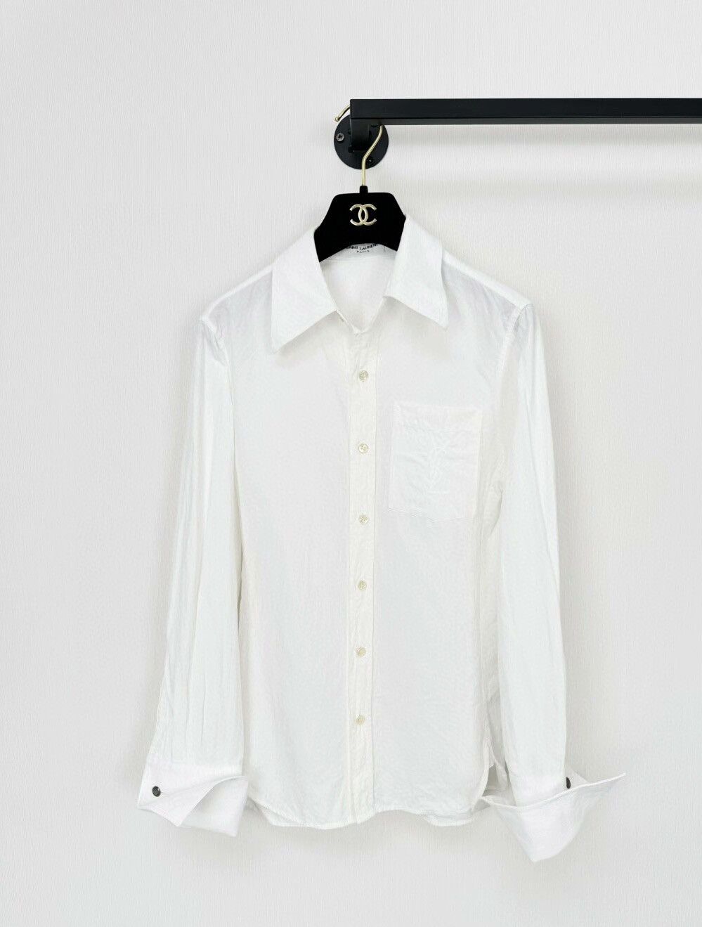 Saint Laurent Paris Saint Laurent SLP embroidered white shirt Size XS / US 0-2 / IT 36-38 - 1 Thumbnail