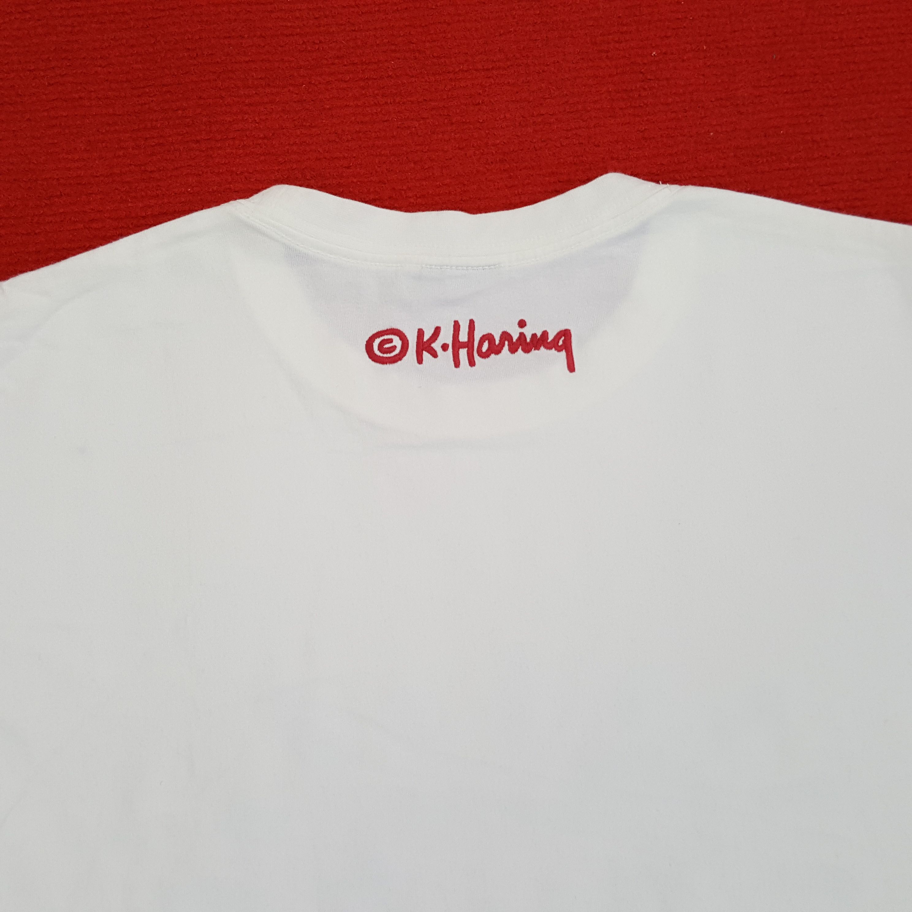 Keith Haring × Vintage Keith Haring Big Logo Design Tshirt Size US L / EU 52-54 / 3 - 4 Thumbnail