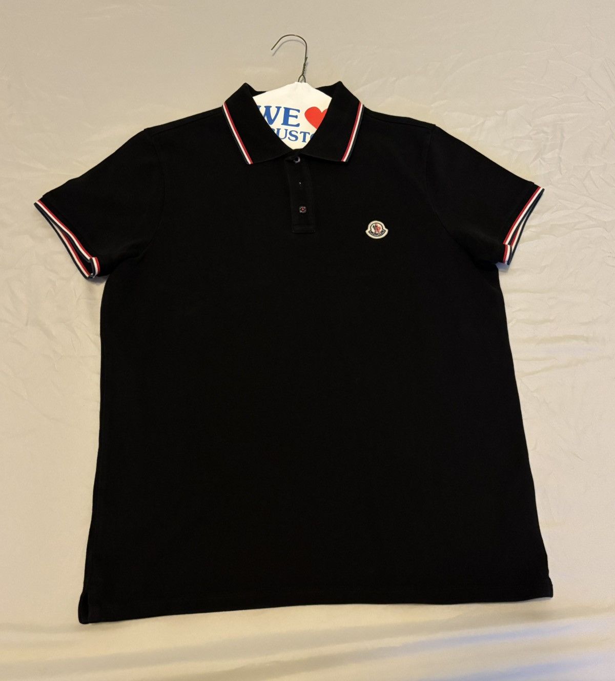 Moncler Black Polo Shirt Size Medium