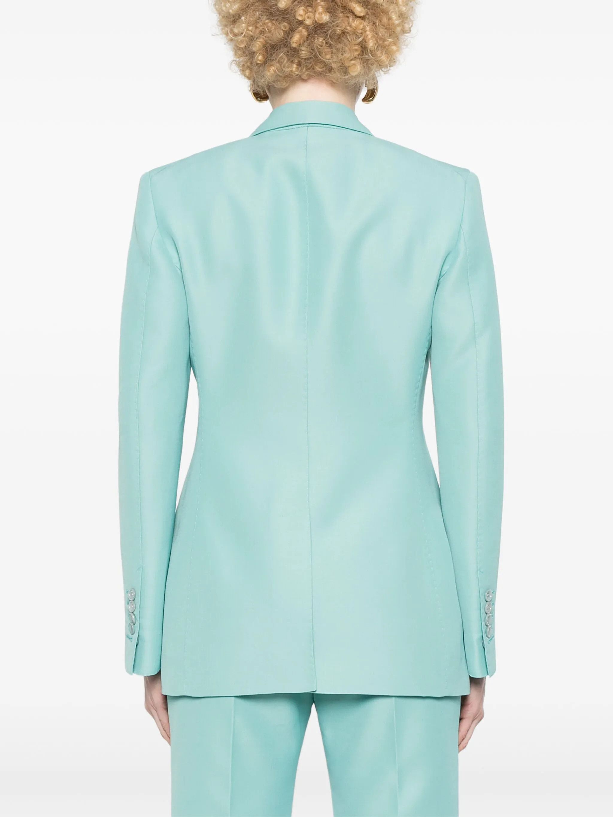 Tom Ford o1w1db10525 GI2971 Double-breasted Jacket in Light Blue Size S / US 4 / IT 40 - 4 Thumbnail