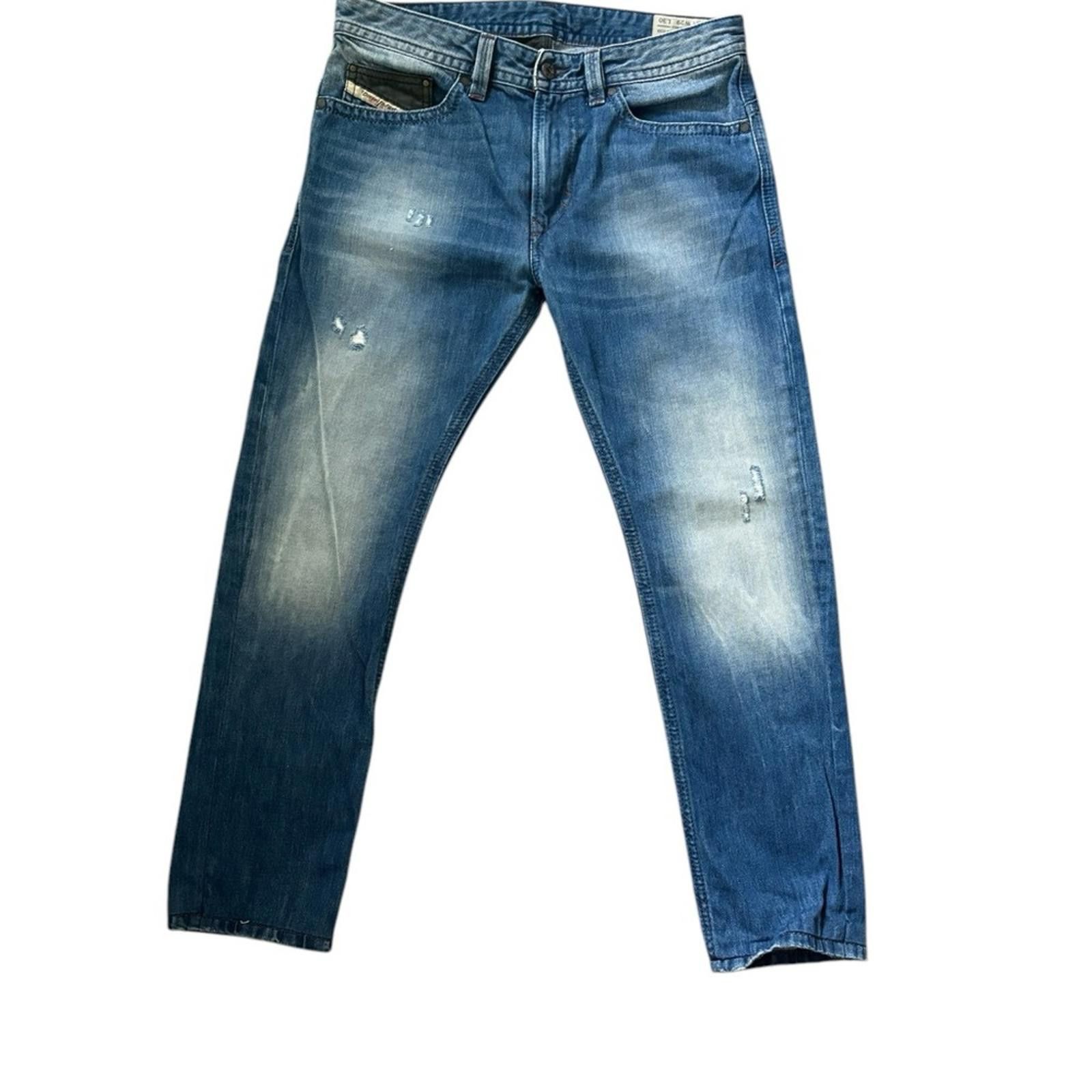 Diesel Diesel Thavar Distressed Slim Skinny Wash 0663E Jeans Sz 29 Size US 29 - 1 Thumbnail