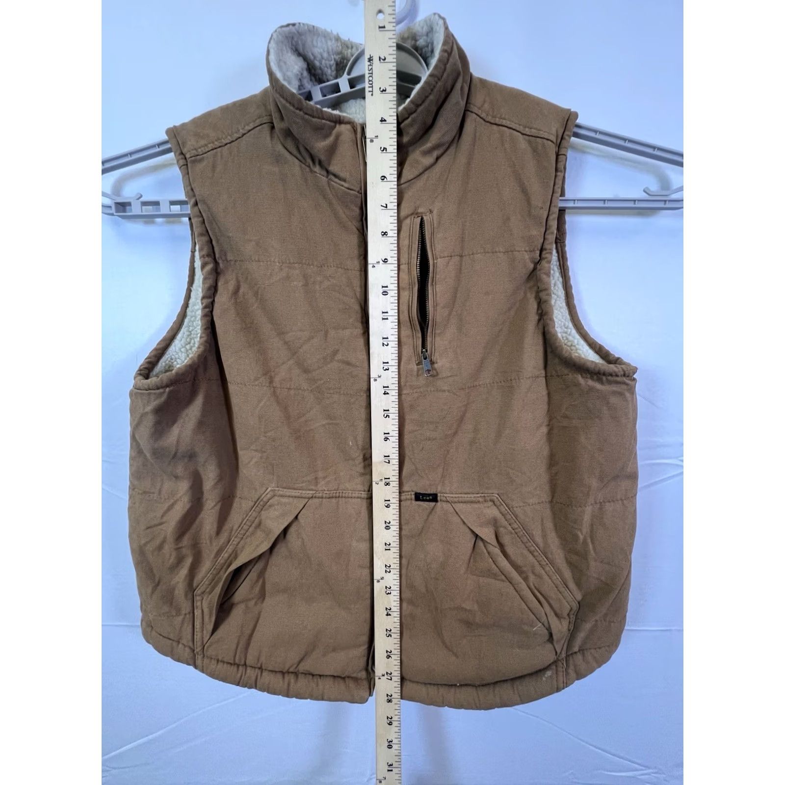 Lee Lee Premium Select Vest Full Zip Insulated Sherpa Lined Brown M Men Canvas Cotton 90s Workwear Outdoors Holiday Vintage? No Size US M / EU 48-50 / 2 - 3 Thumbnail
