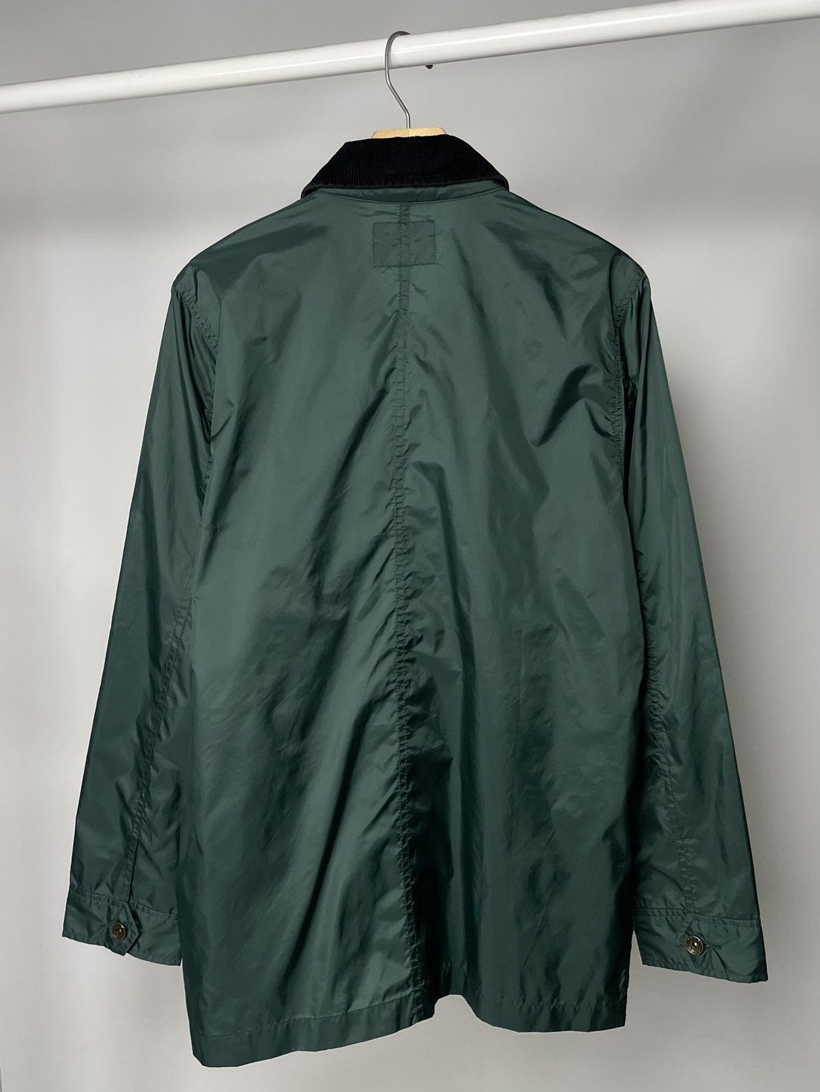 Obey Vintage Obey 🌚 Green Nylon Coach Jacket with Corduroy Collar Size US M / EU 48-50 / 2 - 8 Thumbnail