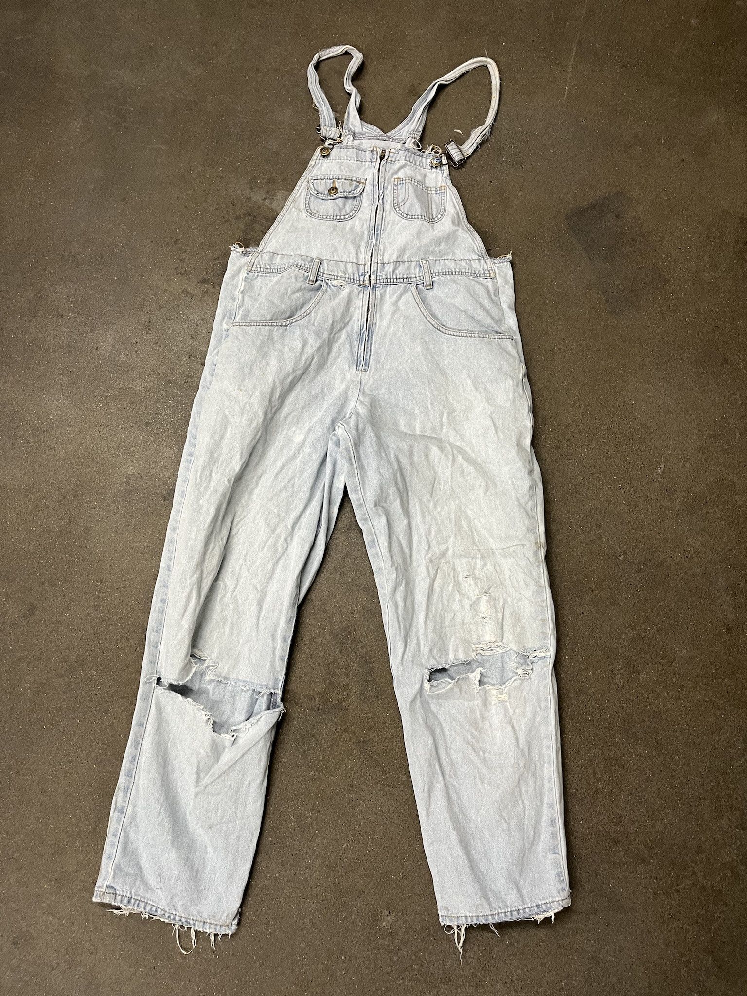 Carhartt × Vintage Vintage 1990s Express Denim Distressed Overalls Size M Size US 38 / EU 54 - 1 Thumbnail