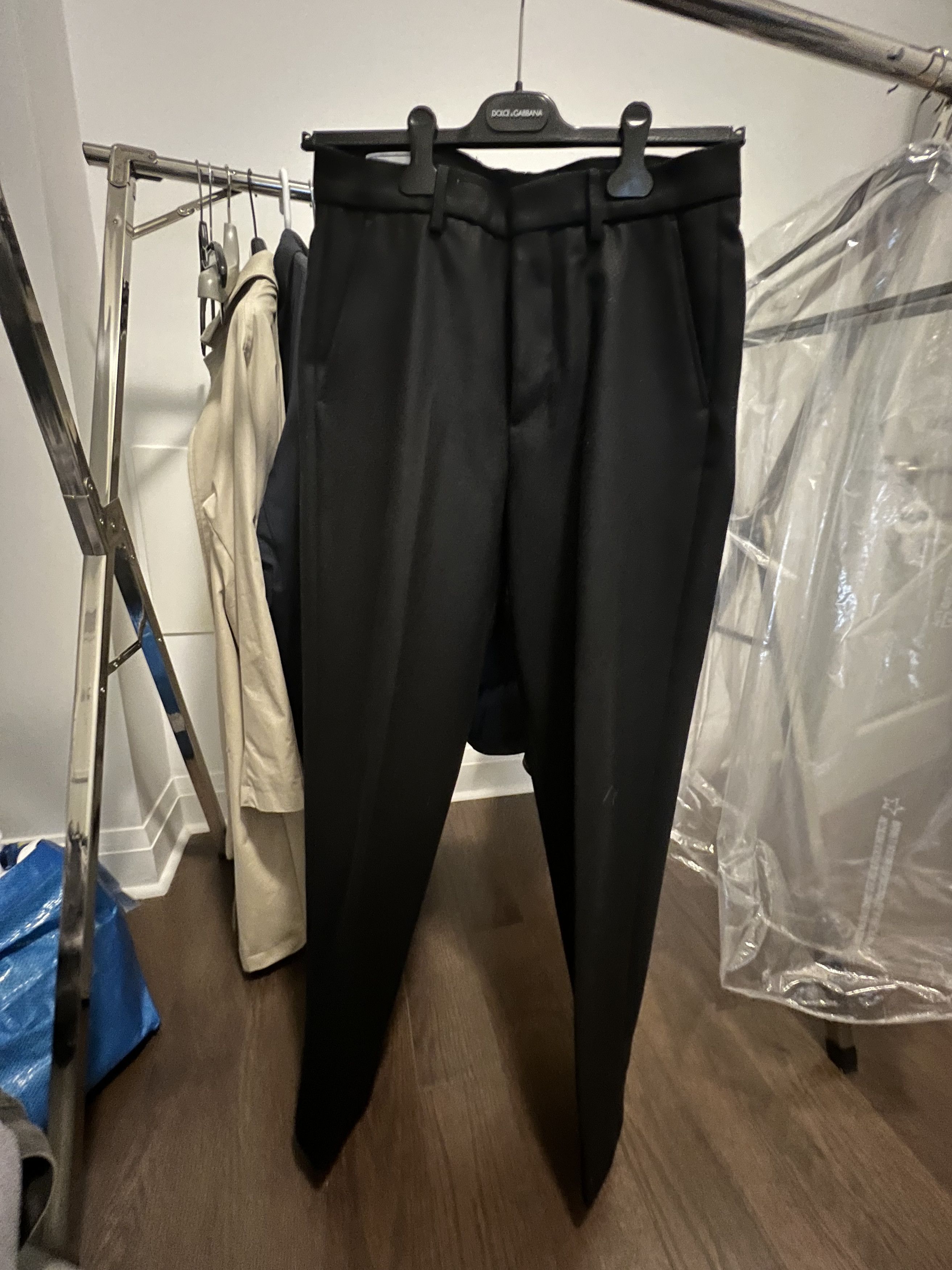 AMI AMI Black Heavy Wool Pants Size US 30 / EU 46 - 2 Thumbnail
