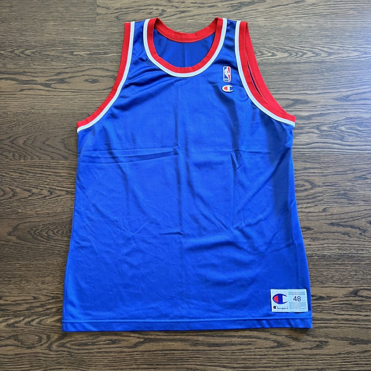 Champion Vintage 90s Champion Detroit Pistons Grant Hill Jersey Size US XL / EU 56 / 4 - 3 Thumbnail