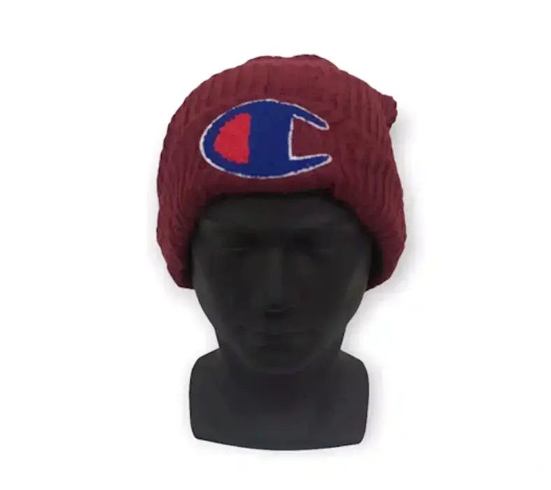 image of Champion Big Logo Knit Beanie Hat, Men's