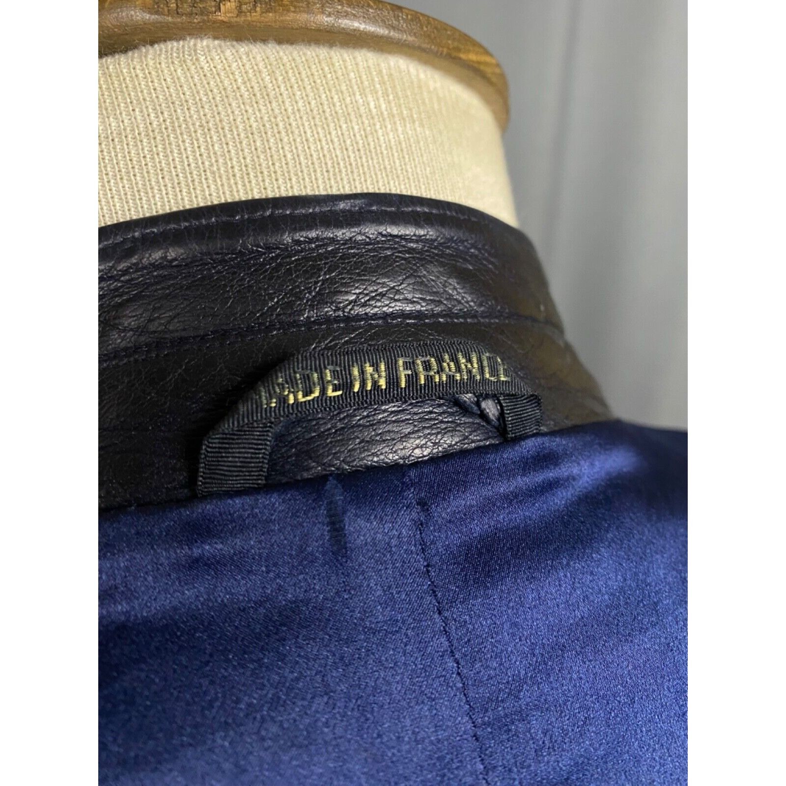 Zilli Zilli Men's Blue Leather Silk Paisley Lining Bomber Jacket S Size US L / EU 52-54 / 3 - 10 Thumbnail