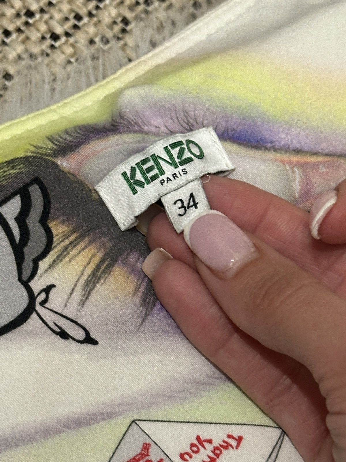 Kenzo Kenzo White Printed Cotton Zip Front Mini Dress limited Size XS / US 0-2 / IT 36-38 - 8 Thumbnail