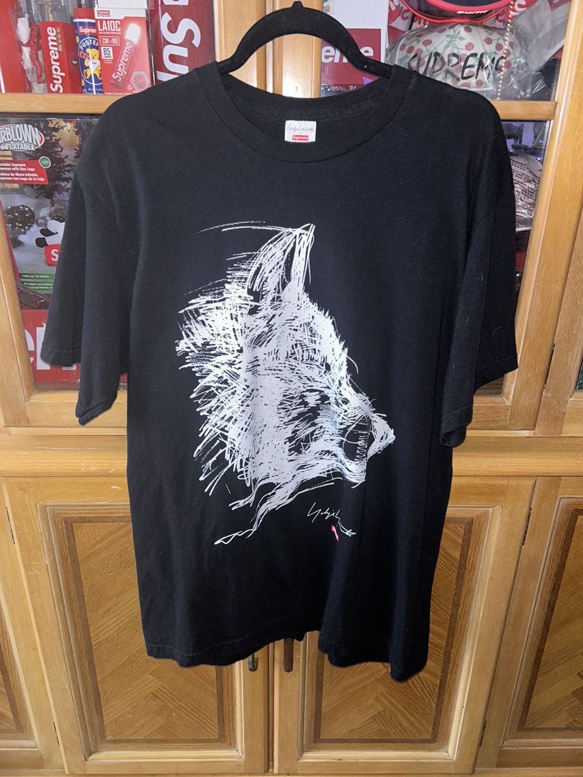 Supreme Supreme Yohji Yamamoto Scribble Wolf Tee Shirt FW20 size L | Grailed