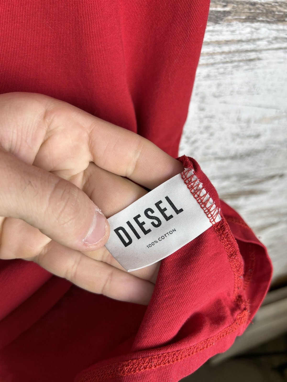 Diesel × Vintage Mens Vintage Diesel big logo centre T-shirt tee streetwear Size US M / EU 48-50 / 2 - 9 Thumbnail