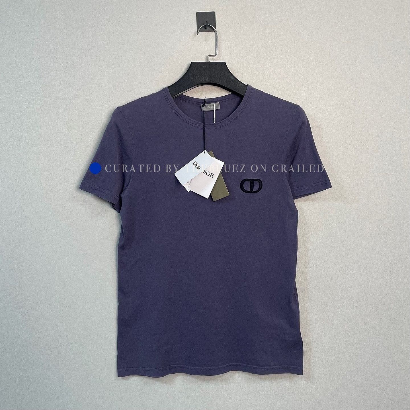 Dior CD Logo Cotton Tee in Purple Size US S / EU 44-46 / 1 - 1 Thumbnail