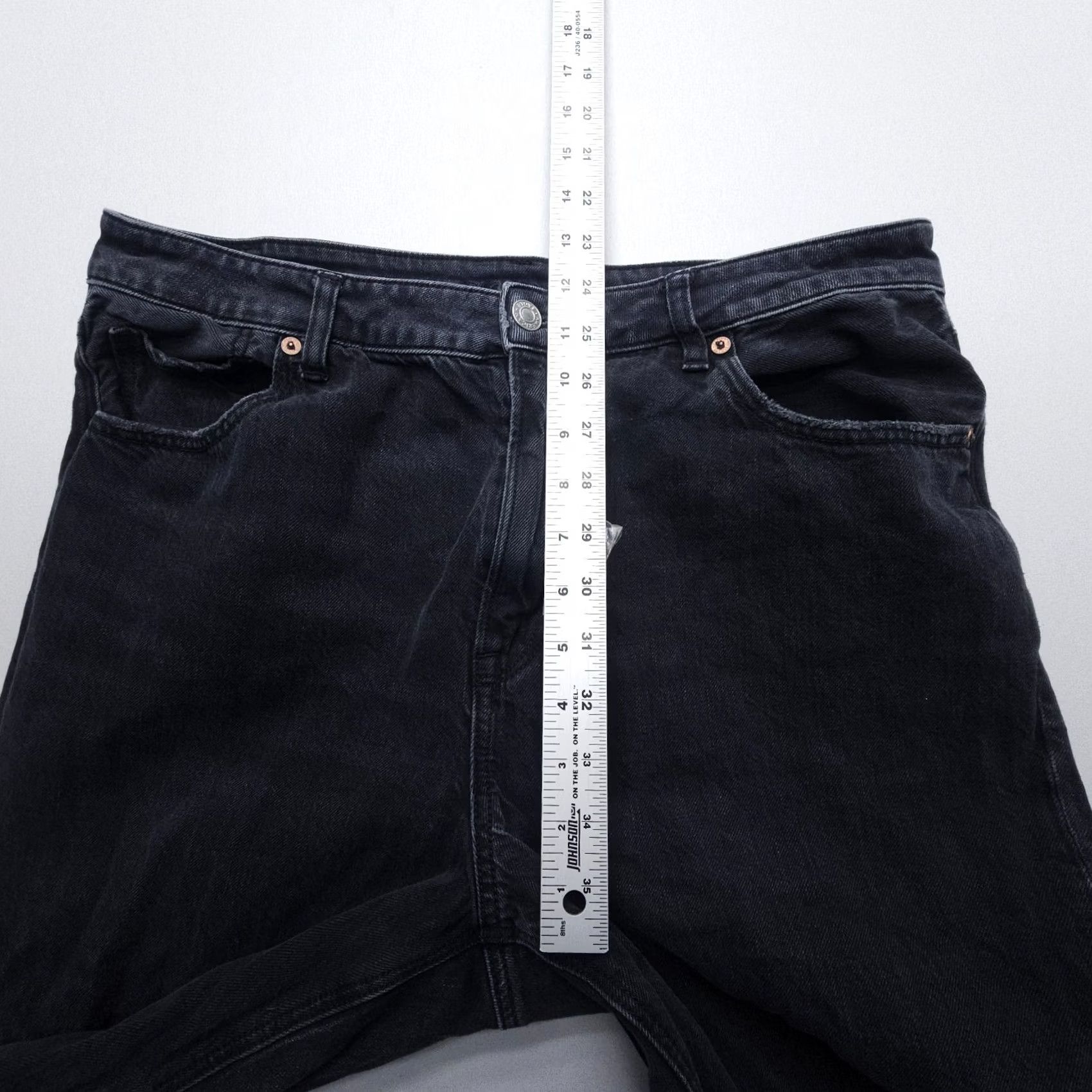 American Eagle Outfitters American Eagle Outfitters Jeans Womens 14 Black High Rise Distressed 5-Pocket Denim Straight Leg Mom Style Adults Womens Size 36" / US 14 / IT 50 - 5 Thumbnail