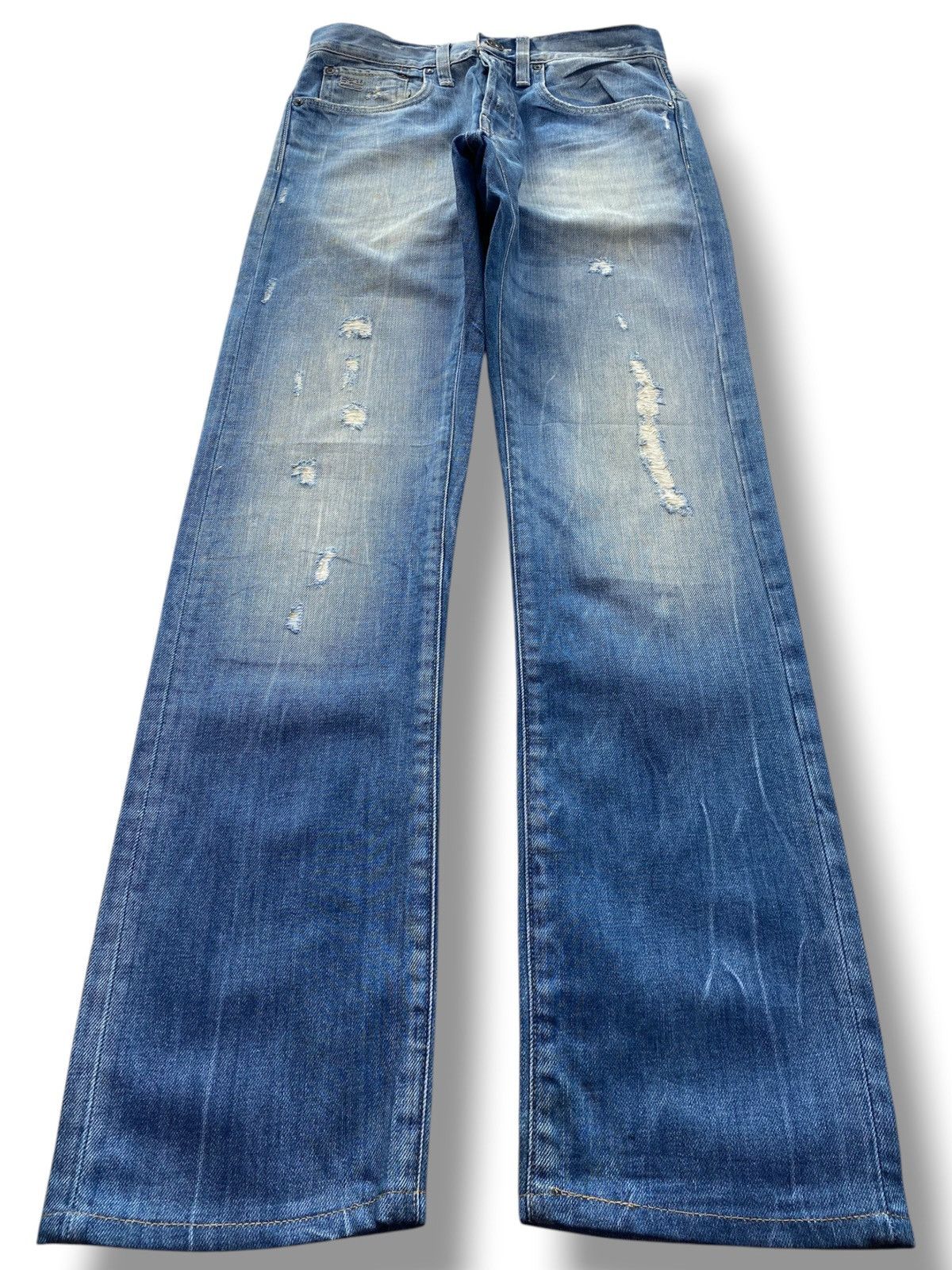 G-Star G-star Faded Wash Distressed Straight Leg Style Jeans Size US 28 / EU 44 - 1 Thumbnail