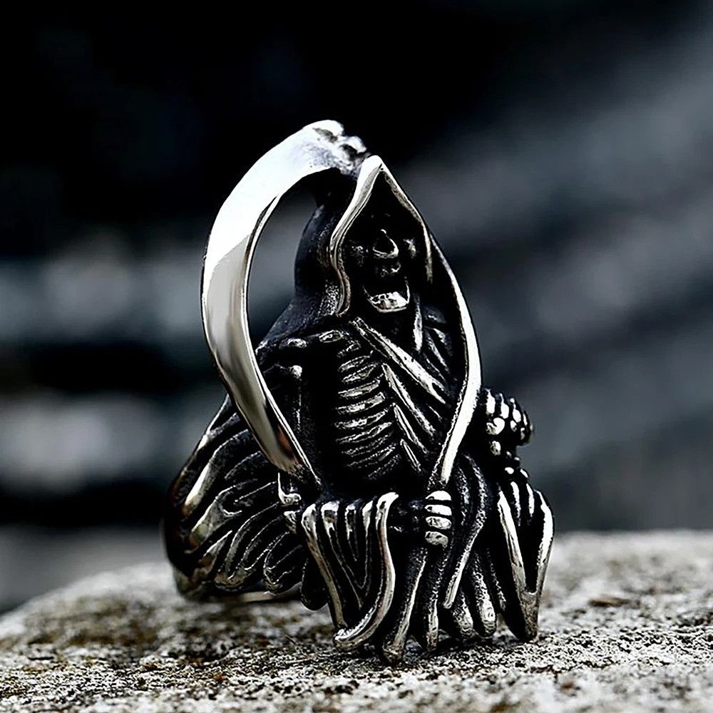 Vintage Vintage Unique Skull Ring Size ONE SIZE - 4 Thumbnail