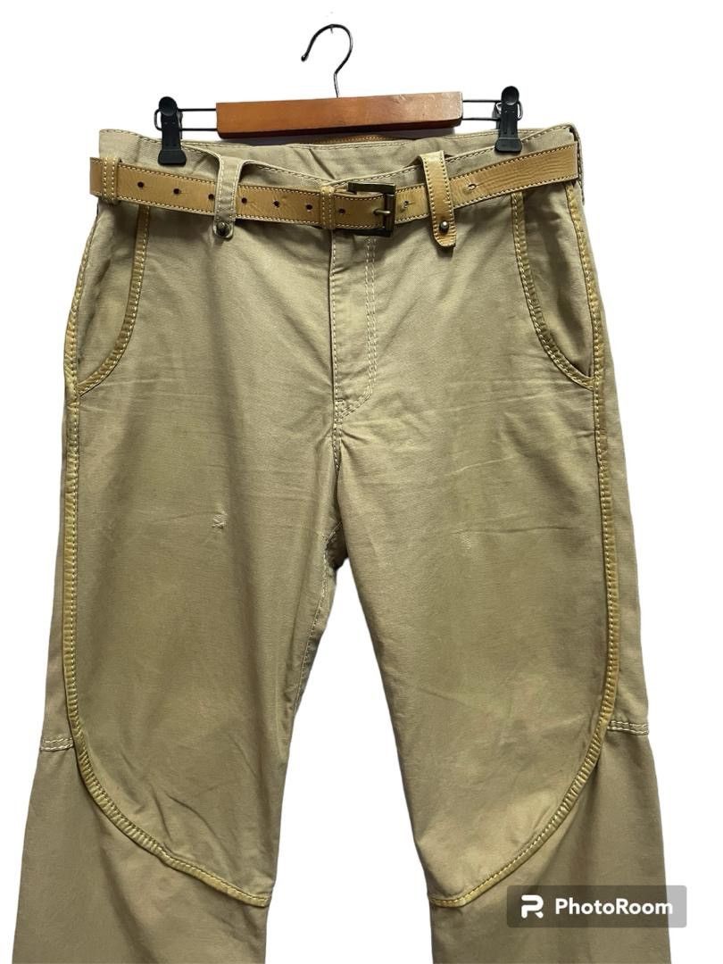 Issey Miyake Issey Miyake Early 2000 A/W Leather Trim Pants with Belt Size US 34 / EU 50 - 3 Thumbnail