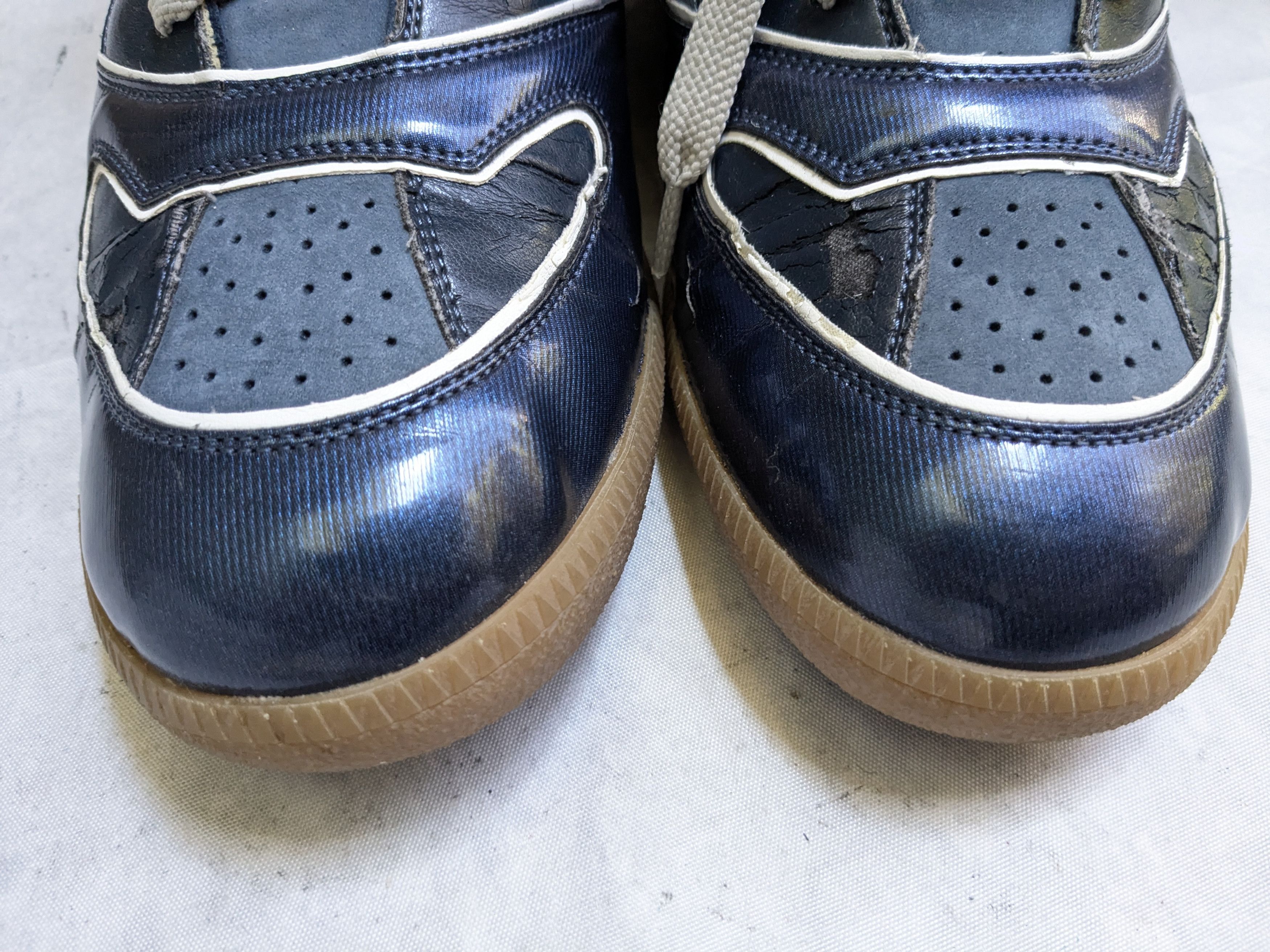 Maison Margiela Maison Margiela High Top Sneakers Blue 12 45 Leather Gum Size US 12 / EU 45 - 4 Thumbnail